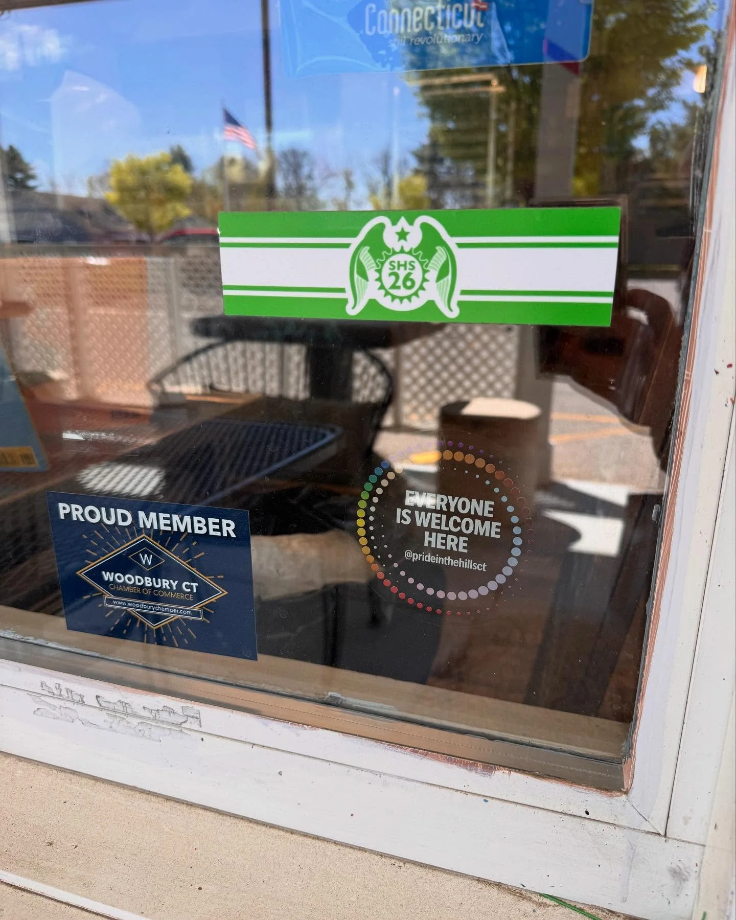 Just a handful of the doors and windows across Woodbury now decorated with this special decal - letting all who enter know that they are safe and welcome. Out and About for a Cause is just 2 days away!!
Update: Sending decals to any/all businesses i