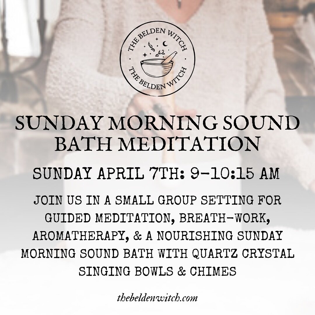 This upcoming Sunday! ✨ It&rsquo;s back! 

A 75 minute offering to support your nervous system through meditation, breath-work &amp; the healing vibrations of quartz crystal singing bowls &amp; chimes ✨

Think of our time together as a nourishing nap