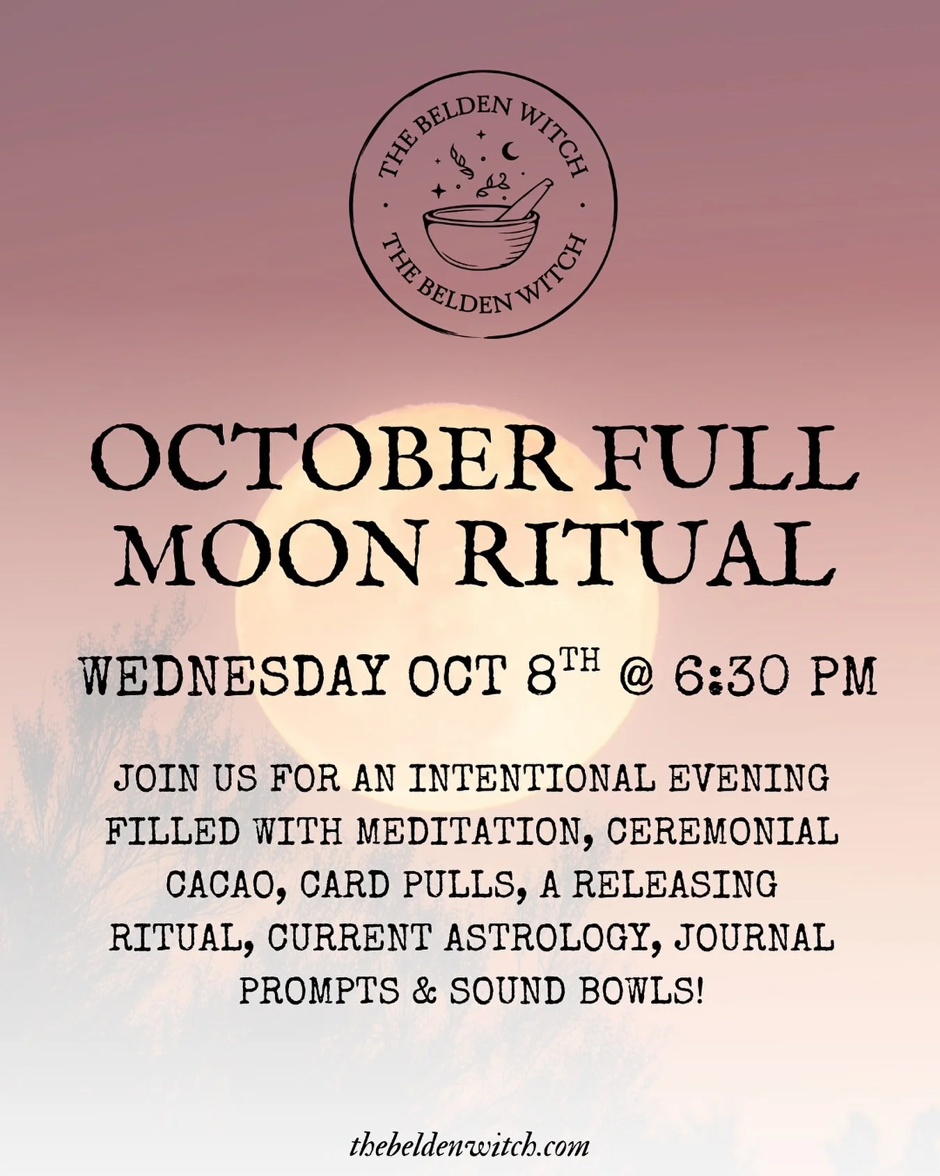 Our FIRST Full Moon Ritual in our new expanded space is just around the corner! 🌕 

We couldn&rsquo;t think of a better month to start this new chapter. We&rsquo;ve hosted a few events in the space already, but our Full Moon gatherings just hit a li