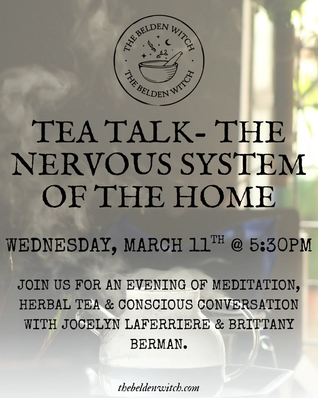 We are so excited to launch our first of many Tea Talk events at The Hollow, our new event space right next door to the apothecary! 💫

This month&rsquo;s topic: &ldquo;Navigating the Nervous System of the Home&rdquo;, co-hosted by our local friend @