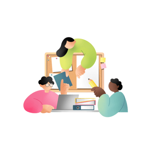 a group of students working in an active learning station