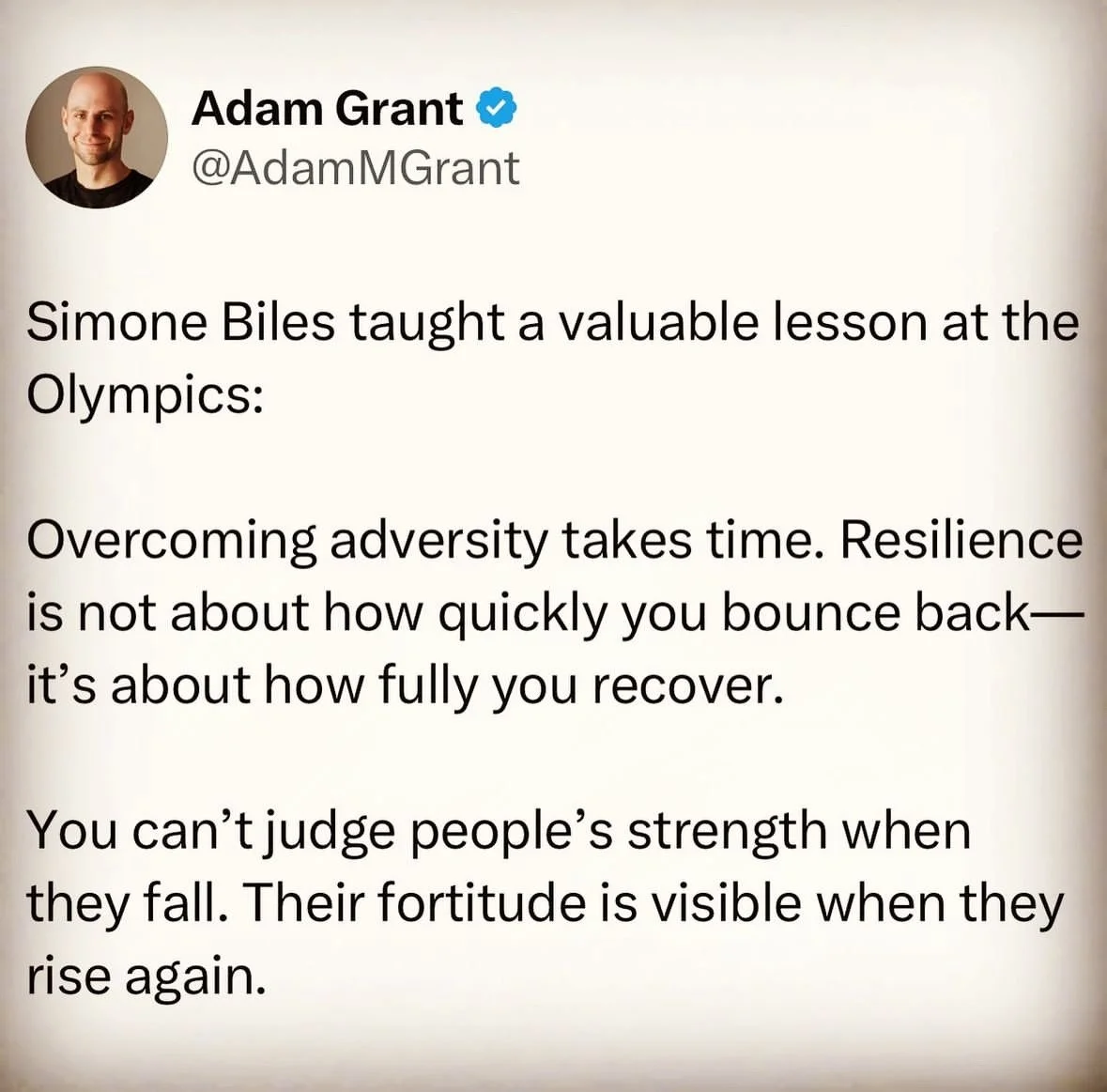 A quote from author Adam Grant