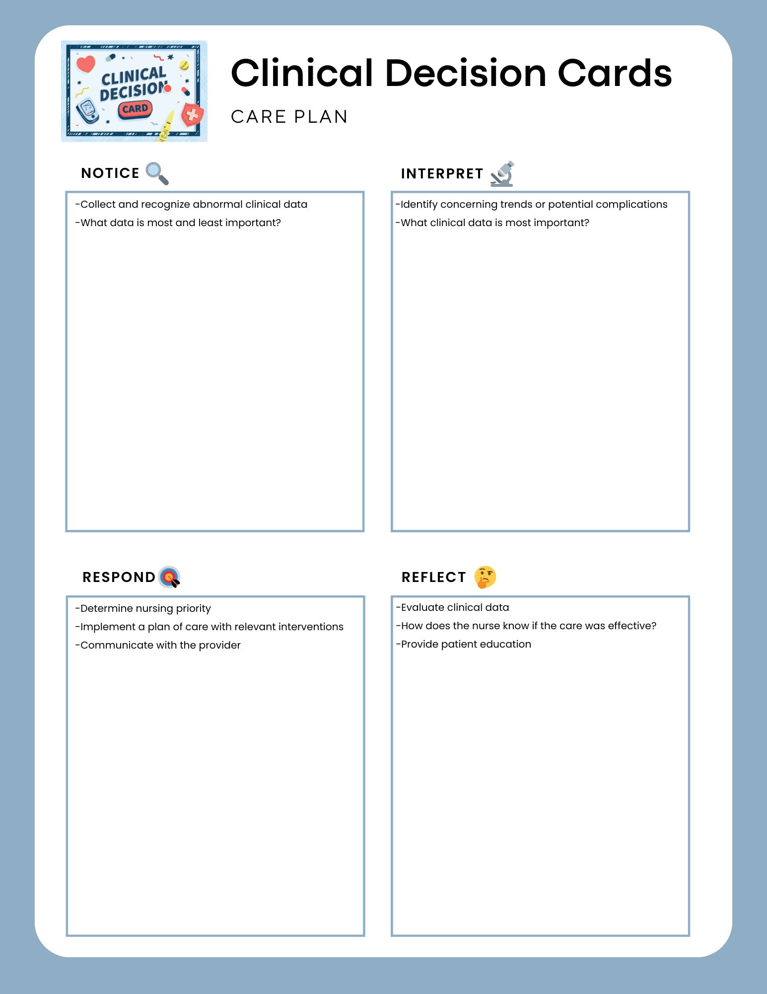 Instructions - Clinical Decision Cards — BreakoutRN