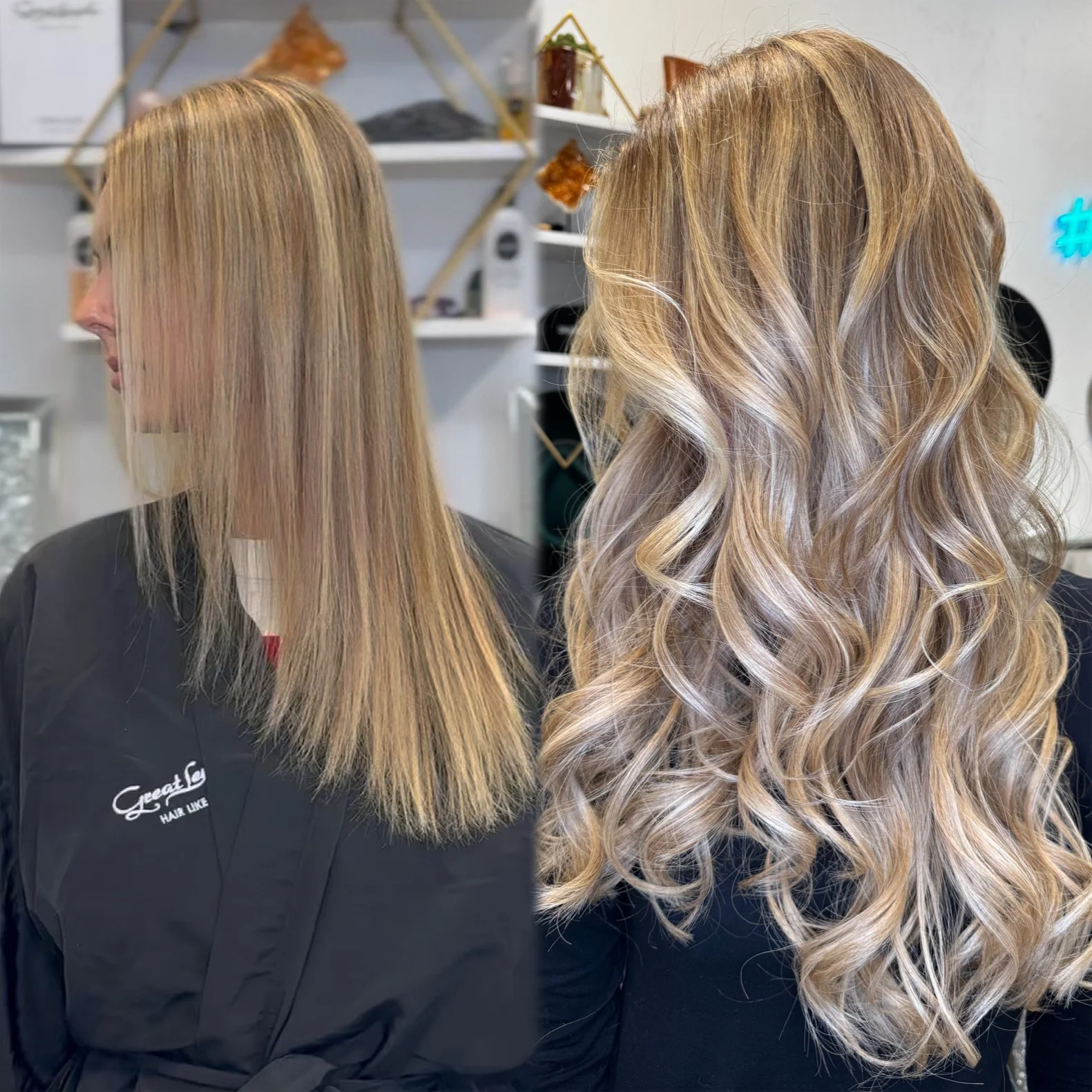 Professional Great Lengths human hair extensions delivering natural-looking length and movement by a Platinum Salon in South Florida