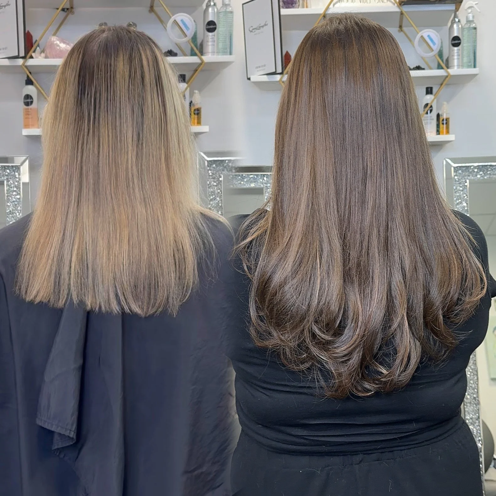 Great Lengths luxury human hair extensions creating fuller, longer hair by a Platinum Salon in Coral Springs FL