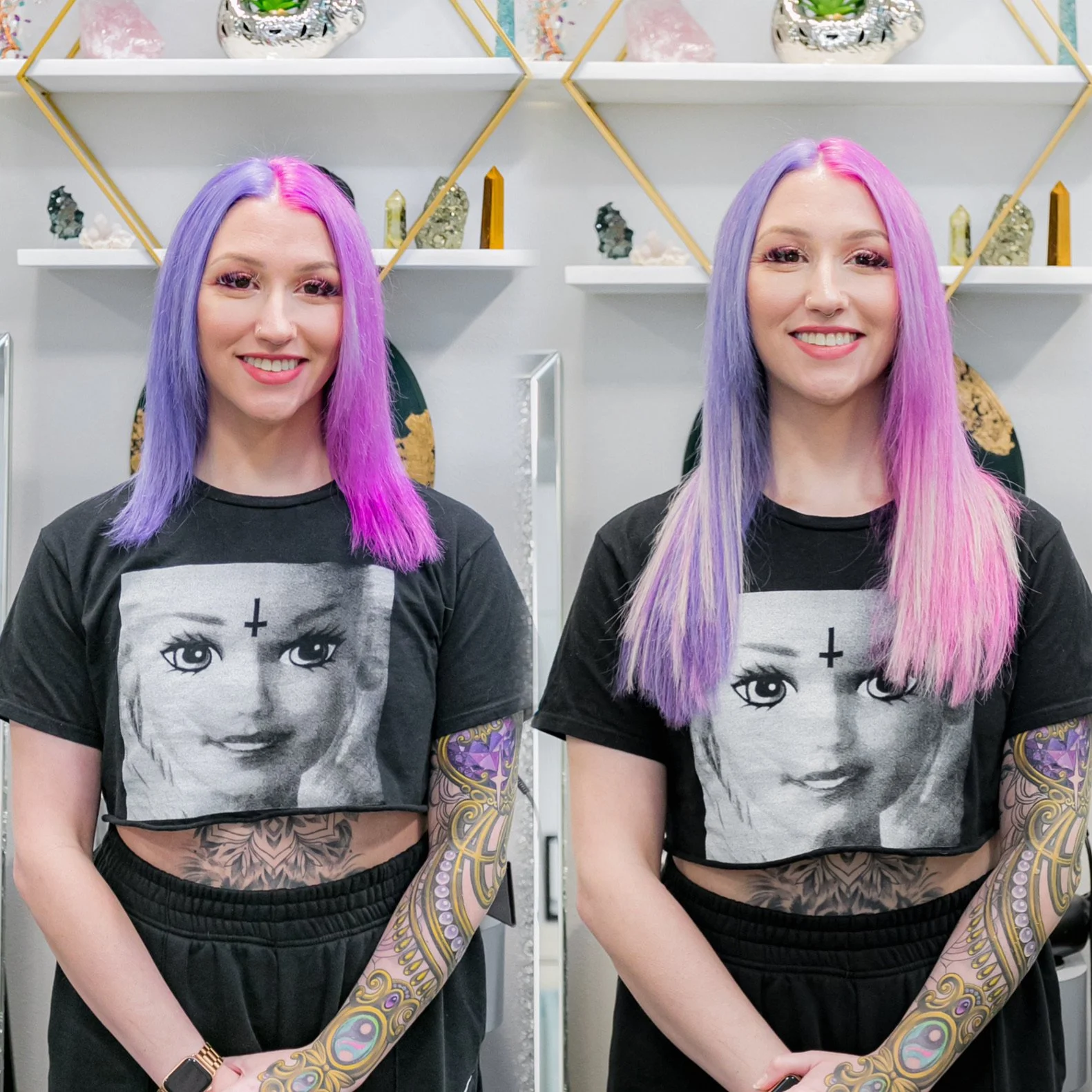 Great Lengths Platinum Salon enhancing natural-looking human hair extensions with added length and softness in Coral Springs FL