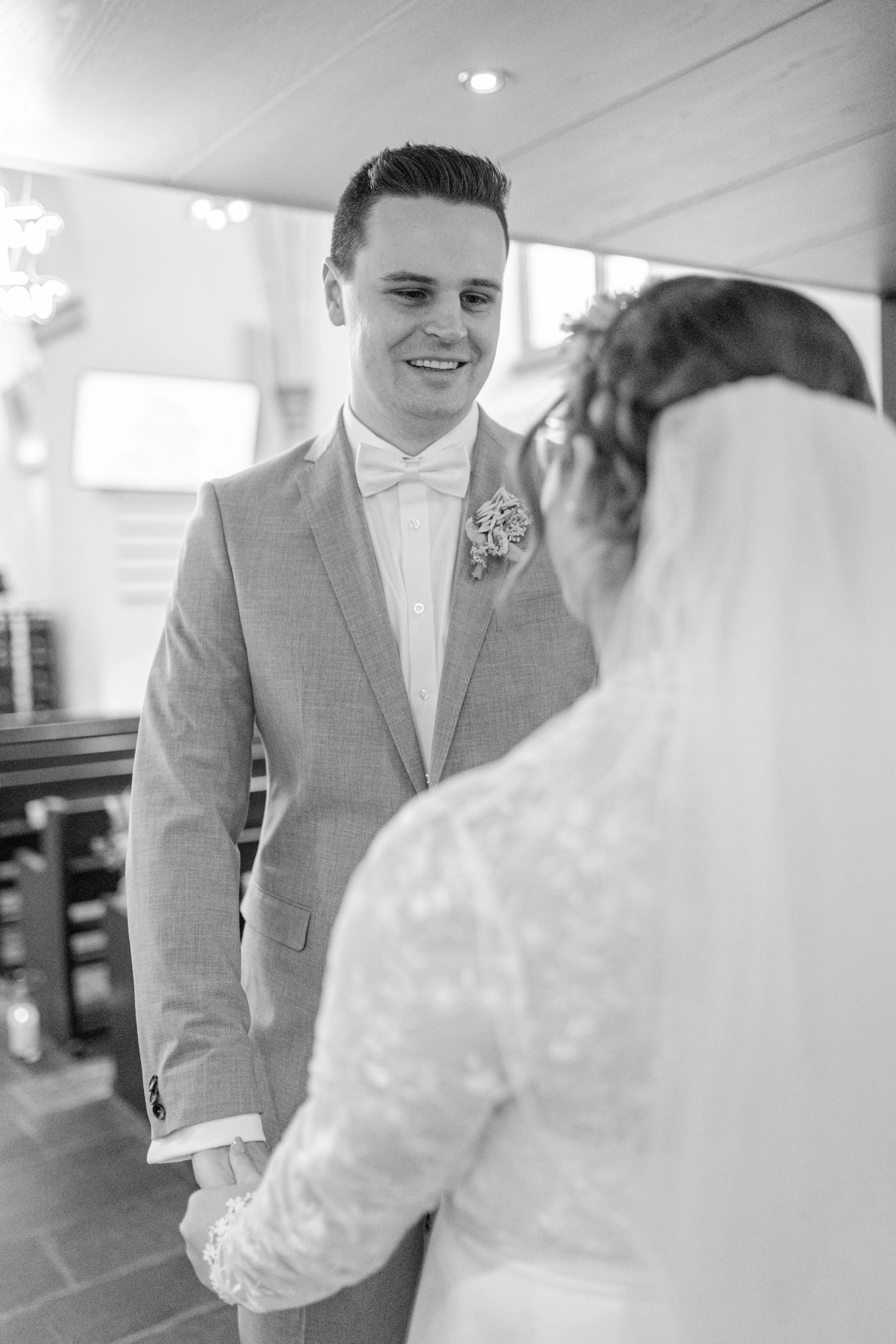 First Look - Winterhochzeit - Hochzeitsfotos
