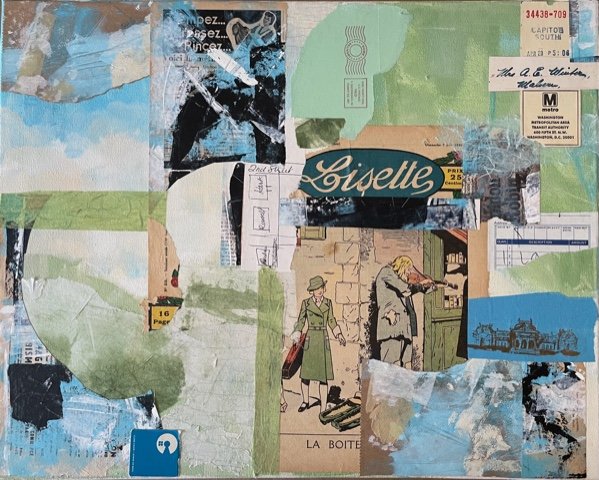 City Stroll
2022
acrylic paint and collage on canvas
$550 SOLD