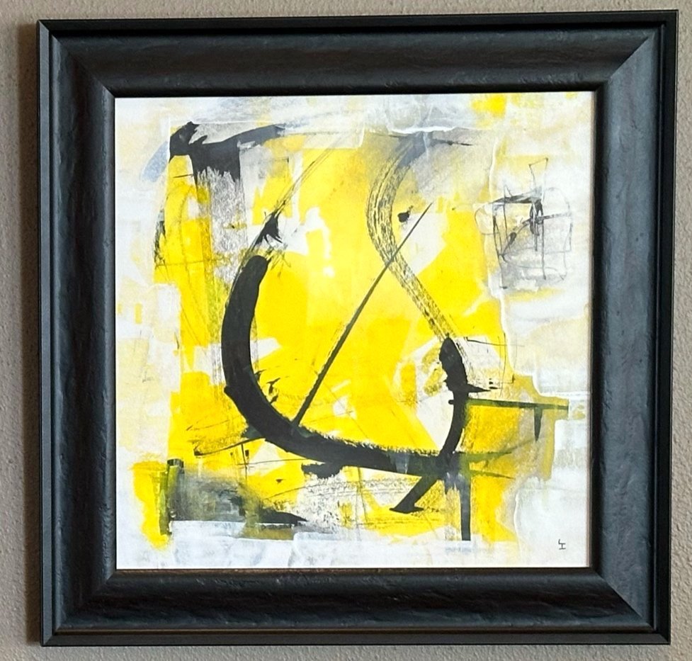 Jazz
2025
acrylic paint and ink on paper
(16" x 16" with frame)
$310