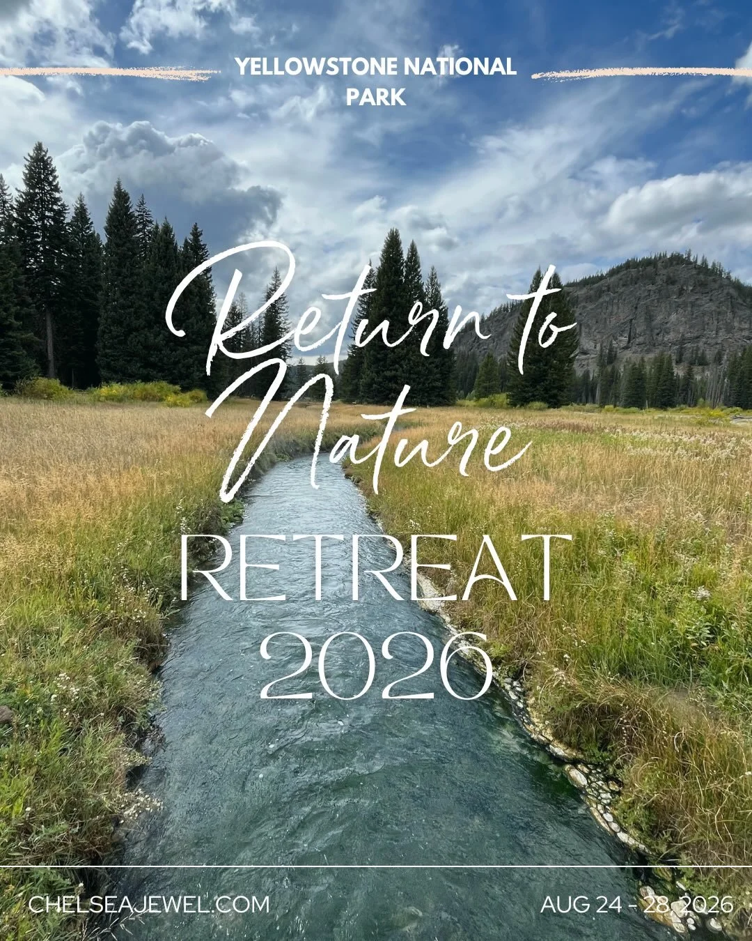 🏞️🏕️ ANNOUNCING THE 2026 RETURN TO NATURE RETREAT IN YELLOWSTONE NATIONAL PARK 🏕️🏞️

The 2026 Return to Nature Retreat is officially open &mdash; swipe through to see where we&rsquo;re going. 👉

This is a 5-day, 4-night backpacking, camping, and