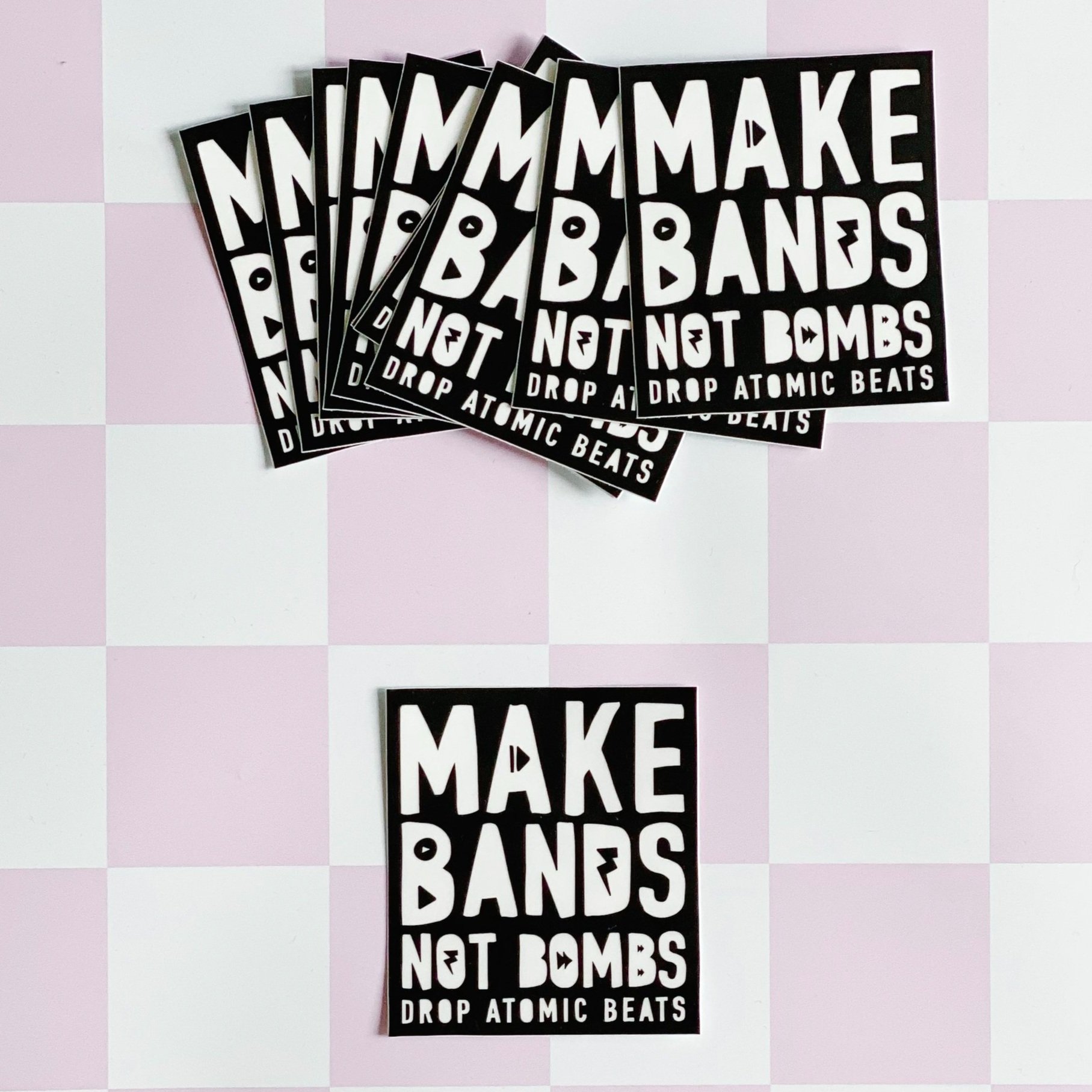 Make Bands Not Bombs Sticker