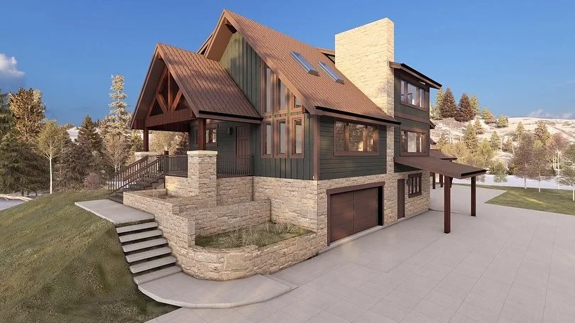 Nestled in nature&rsquo;s embrace, this Modern Craftsman Cabin perfectly blends rustic charm with contemporary design. Featuring natural stone, warm timber, and expansive windows inviting the outdoors in&mdash;where cozy meets modern living. #ModernC