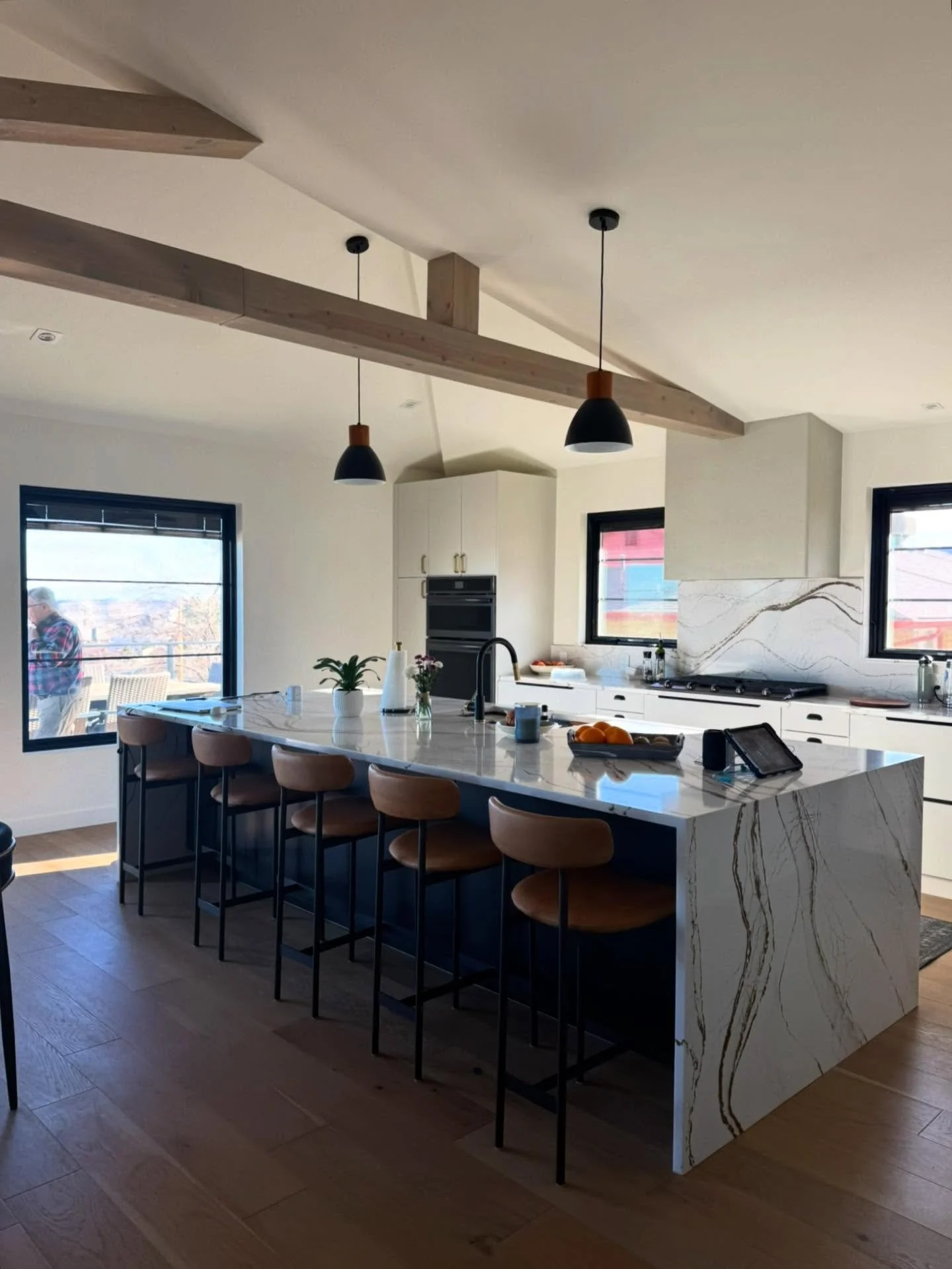 Swipe to see how far this space came 👀
From raw framing and storage to a light-filled ADU with mountain views, vaulted ceilings, and an open kitchen/living hub. 
We love seeing a once-forgotten level turn into a generous extended living space for th