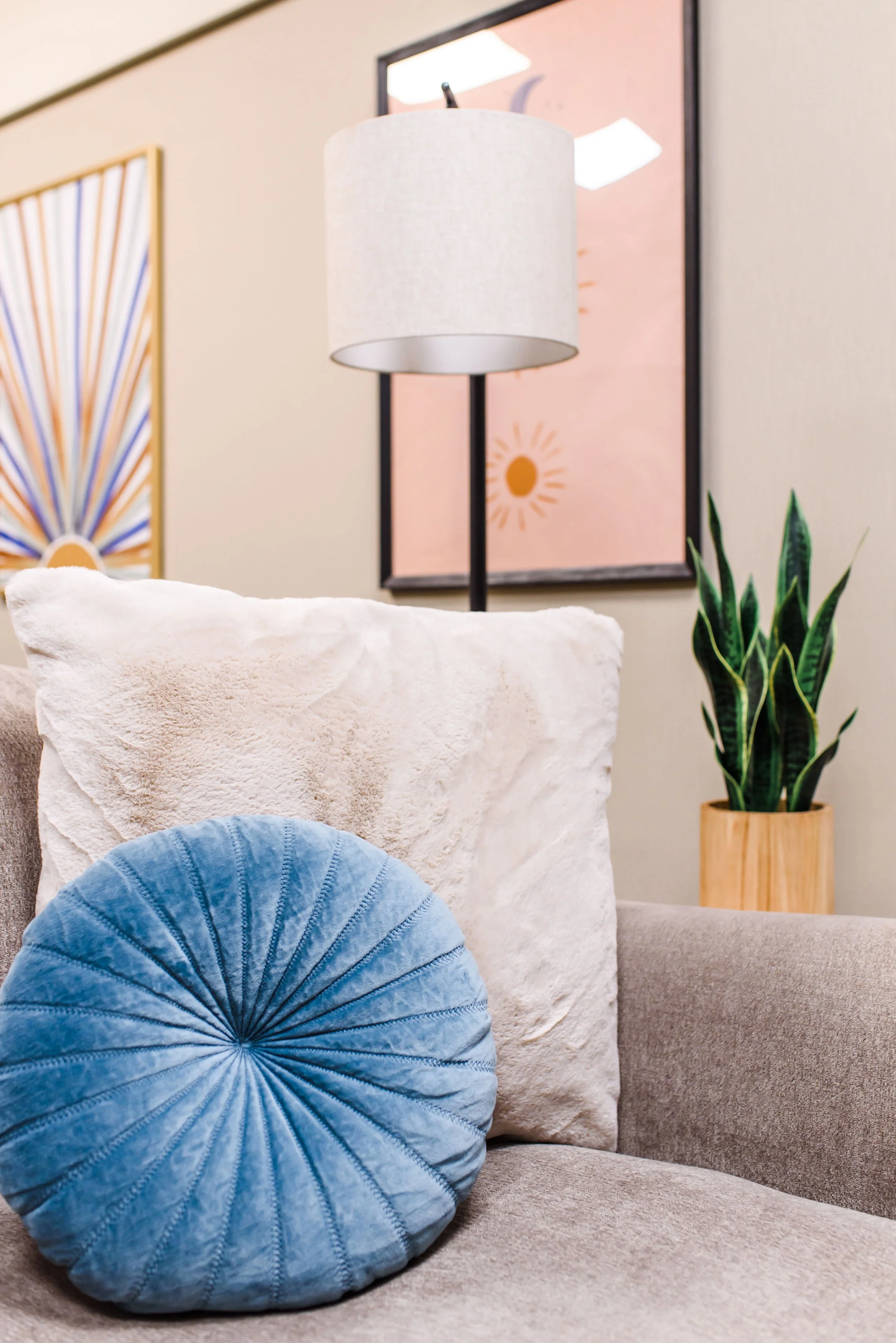 Pillow covers double as sensory/comfort items. The covers are removable and washable. 