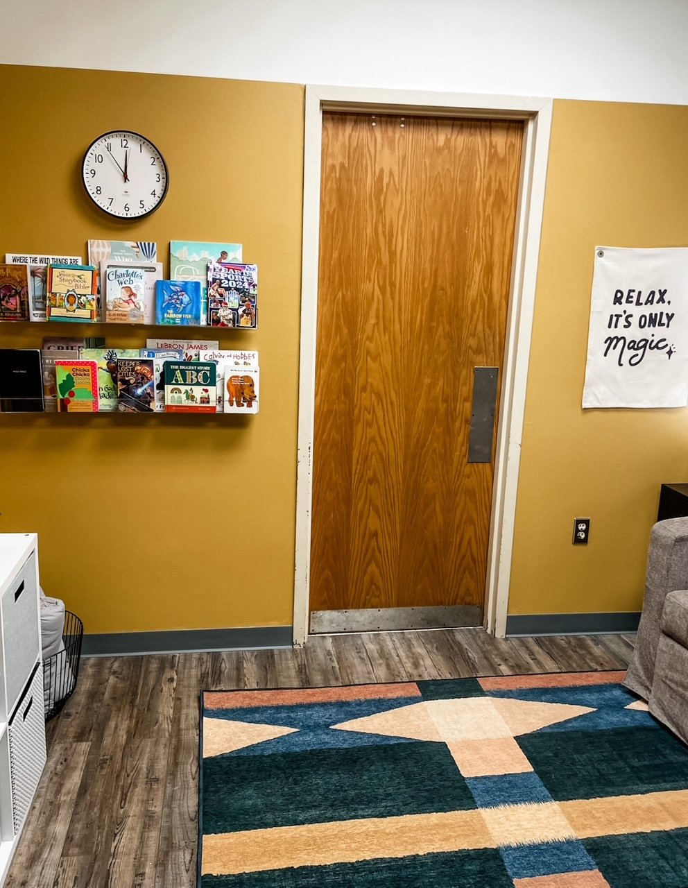 The room has an attached bathroom we were able to spruce up. The room got new flooring prior to our arrival.