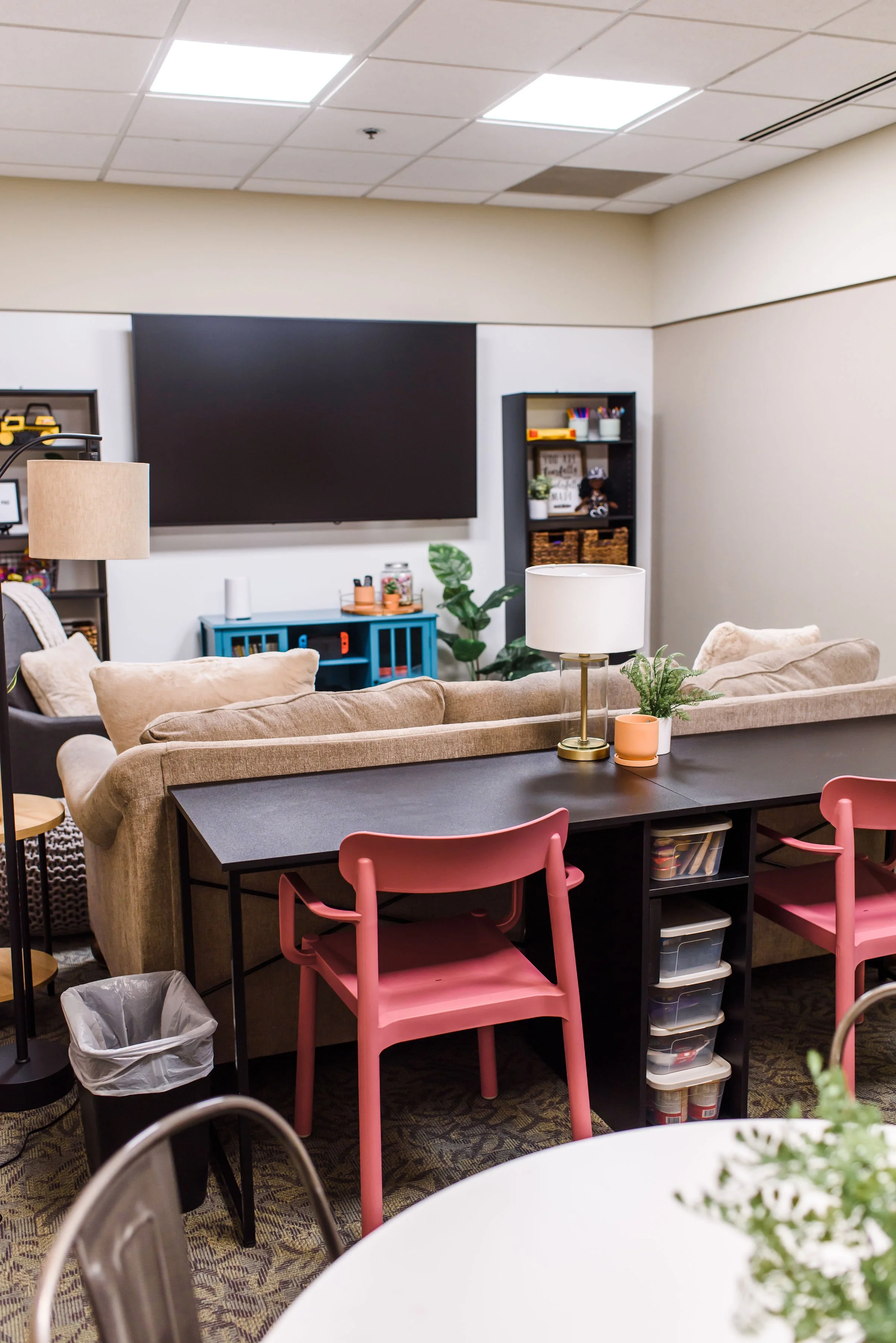 This large two person desk also comes with two chromebooks, thanks to generous donors.