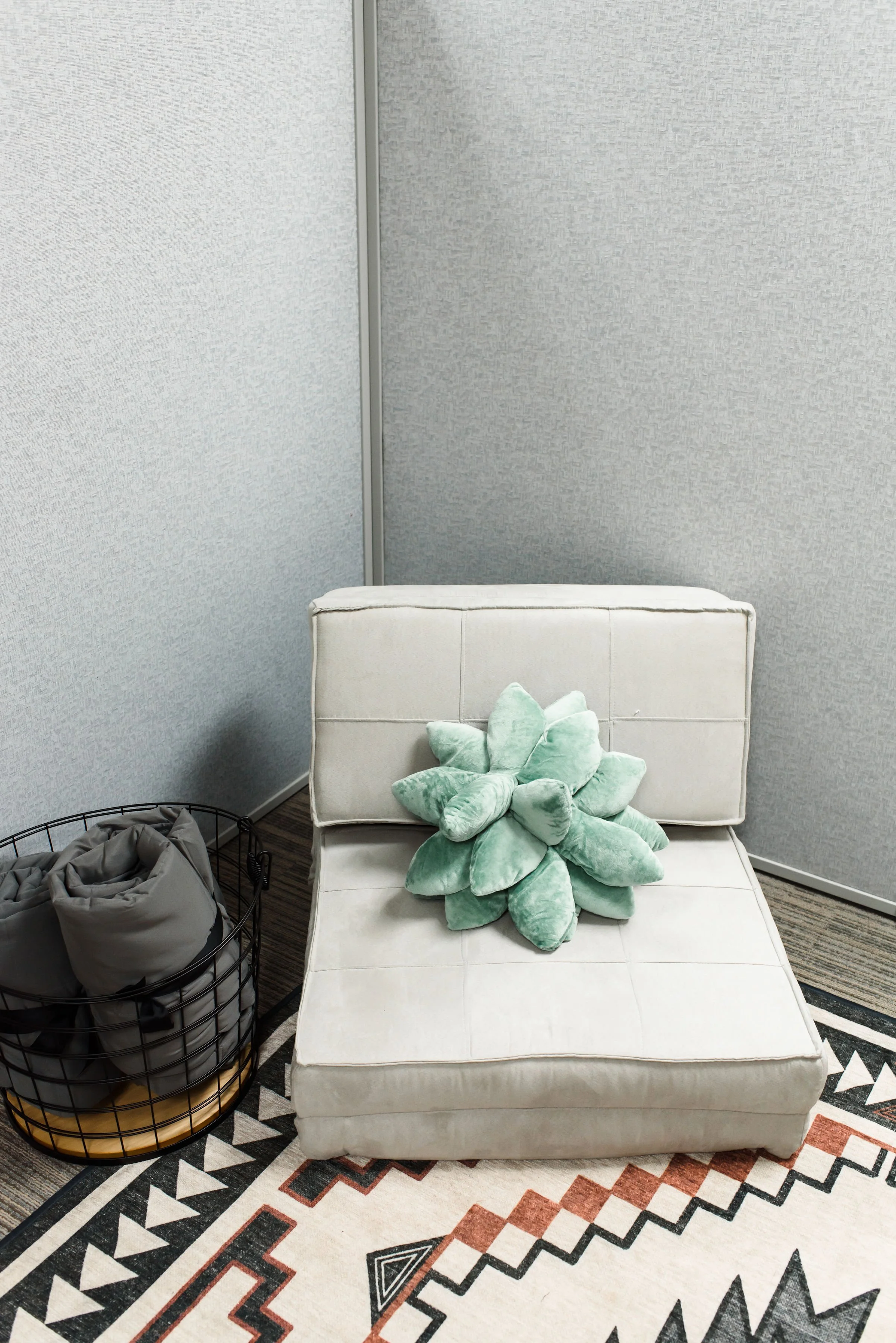 This chair is perfect for gaming but also folds flat into a sleep space when necessary. The cover zips off for easy washing. 