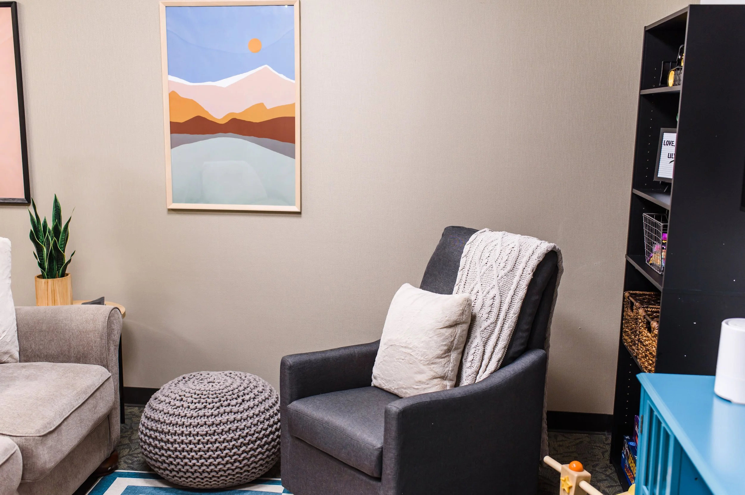 A rocker helps calm children down.