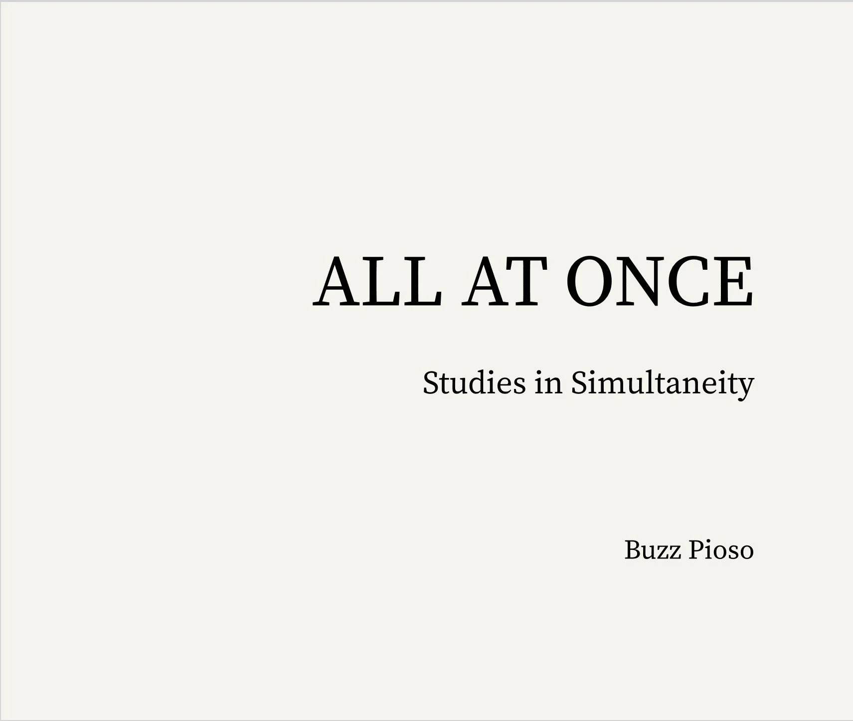 All at Once examines moments when individual actions in public space arrange into fleeting visual order. The photographs are made on the street without direction; gesture, movement, spacing, and timing briefly form complex, visually satisfying arrang