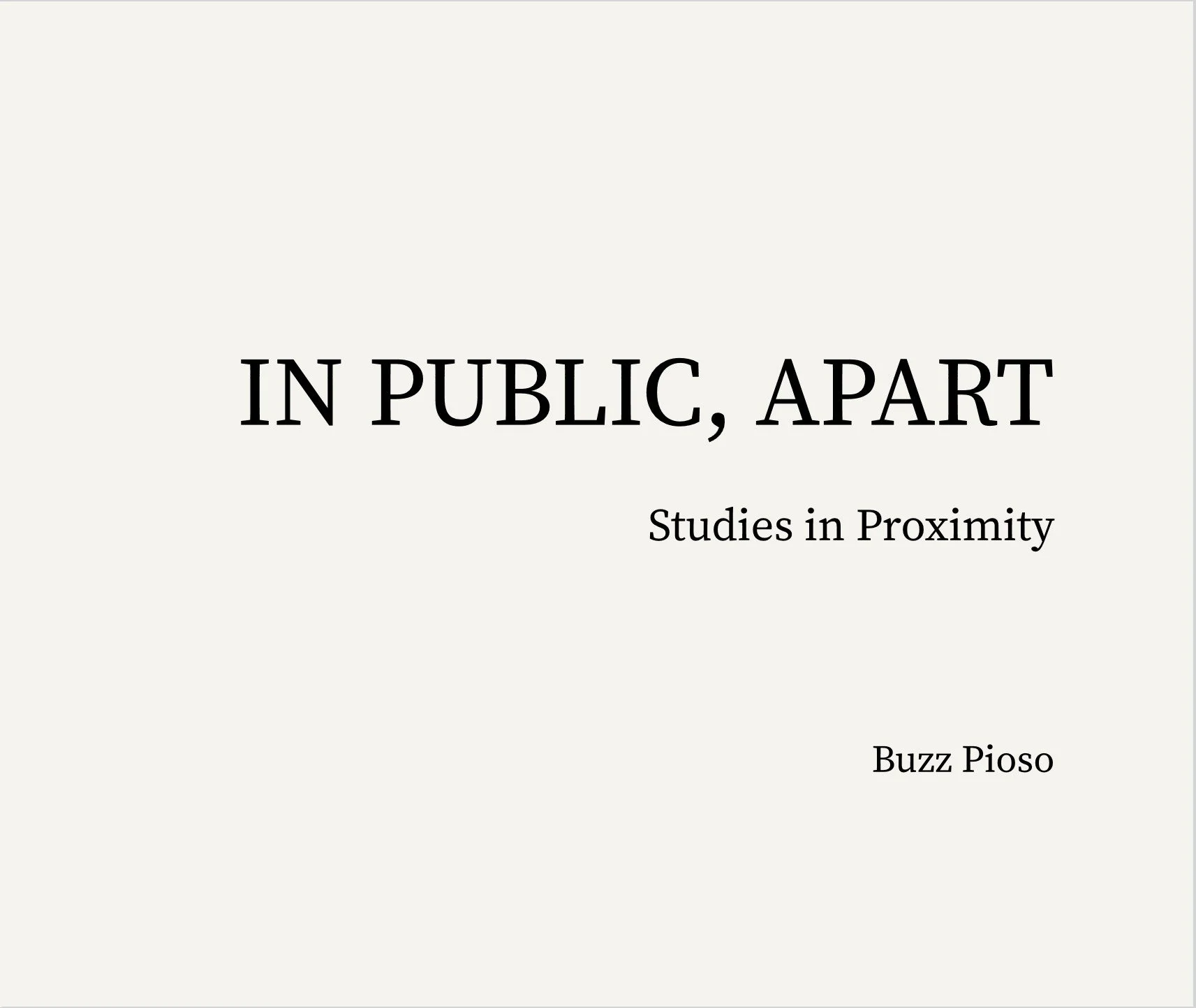 In cities, people move alongside one another in close proximity, sharing streets, sidewalks, crossings, and public spaces. Yet these moments of nearness rarely become connection. In Public, Apart observes how individuals navigate shared environments 