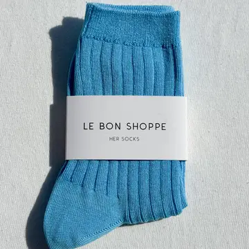 le bon shoppe her sock blue water