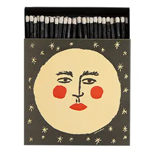 Moon- Square Safety Matches By The Archivist