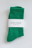 Hugger Socks in Kelly/Black By Le Bon Shoppe