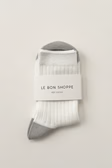 Her Socks in White/Silver By Le Bon Shoppe