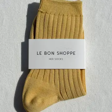 Her Socks in Buttercup By Le Bon Shoppe