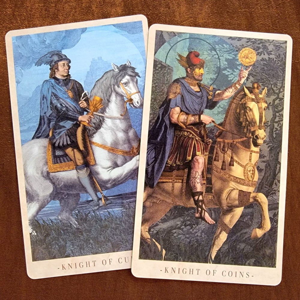 Knight of Cups &amp; Knight of Coins