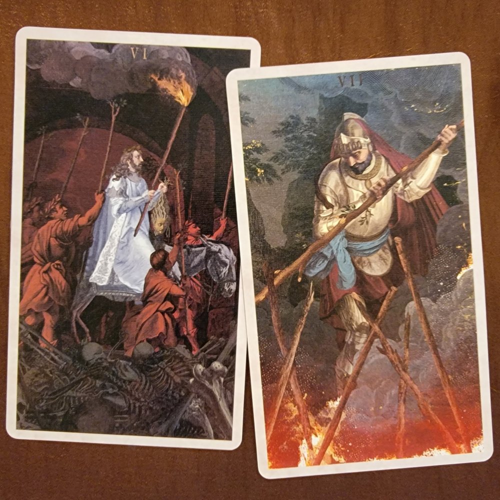 Six of Wands &amp; Seven of Wands
