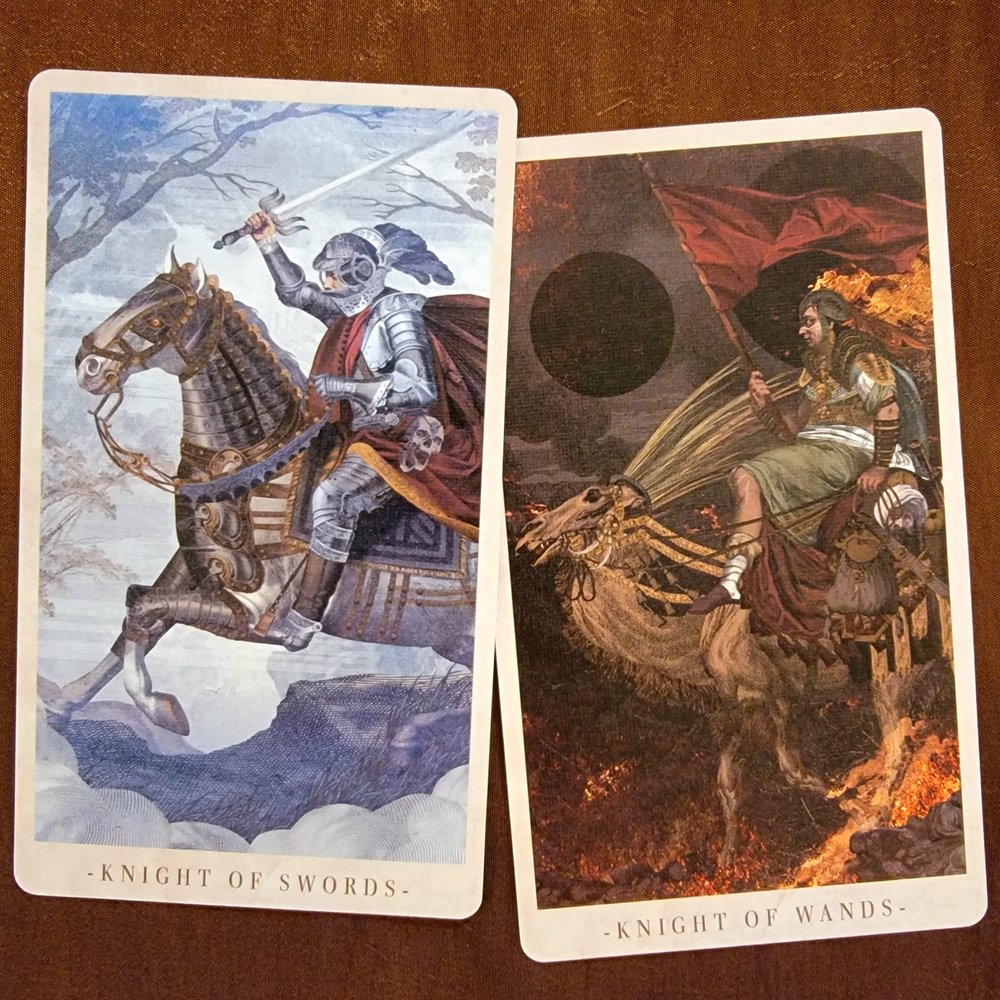 Knight of Swords &amp; Knight of Wands