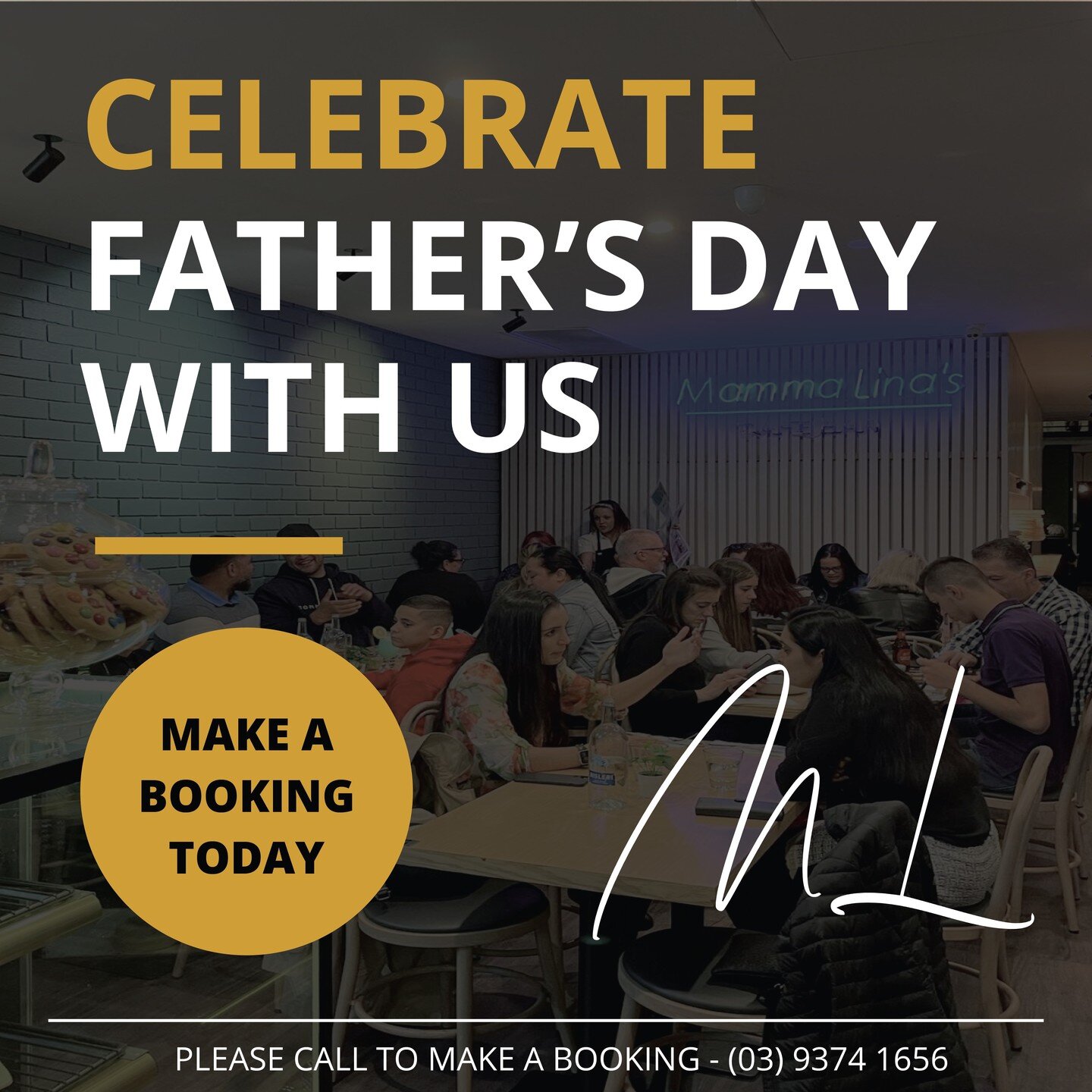 Father's Day is almost here, celebrate this special day with your dad @mammalinascafe. We are taking bookings now, please call our staff (03) 9374 1656 today, bookings for breakfast, lunch &amp; dinner.

#mammalinas #fathersday #fathersday2022 #cafe 