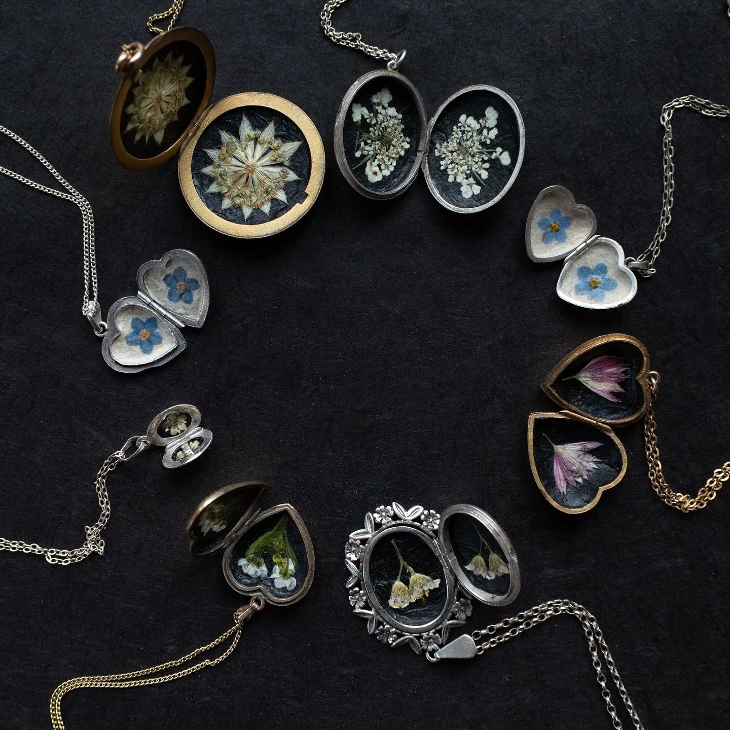 Coming soon!

These beautiful vintage pressed flower lockets will be added to my website soon - sign up to my mailing list via my website to be first to know when they are available!