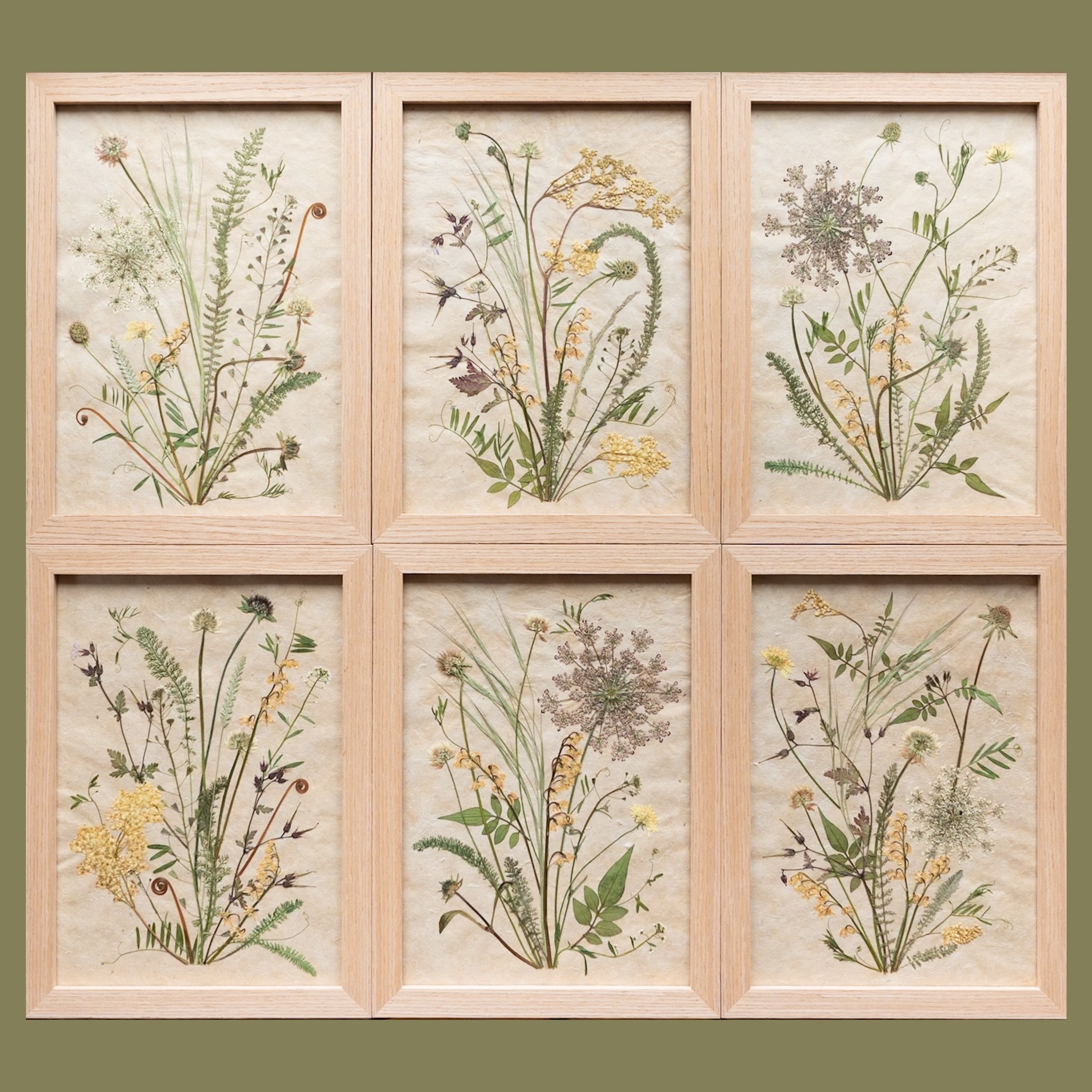 I love the flow and movement of the Wild Bouquet Collection. These six pieces celebrate the beauty of wildflowers and were created for a show - four have sold, with the final two available as a pair on the Meadow and Thyme website. They are finished 