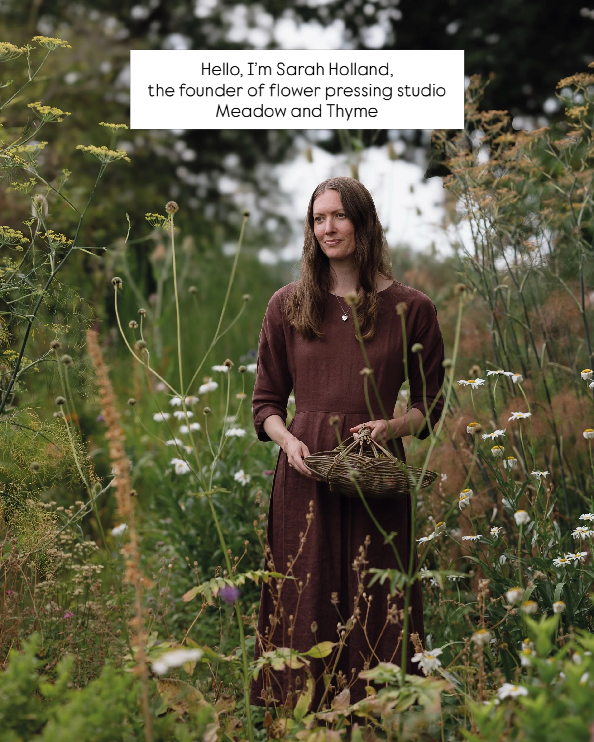Welcome to the magical world of Meadow and Thyme. 🤍 If you&rsquo;d like to learn how to press flowers under my gentle guidance, you&rsquo;ll find The Pressed Flower Handbook for sale in all good bookshops.