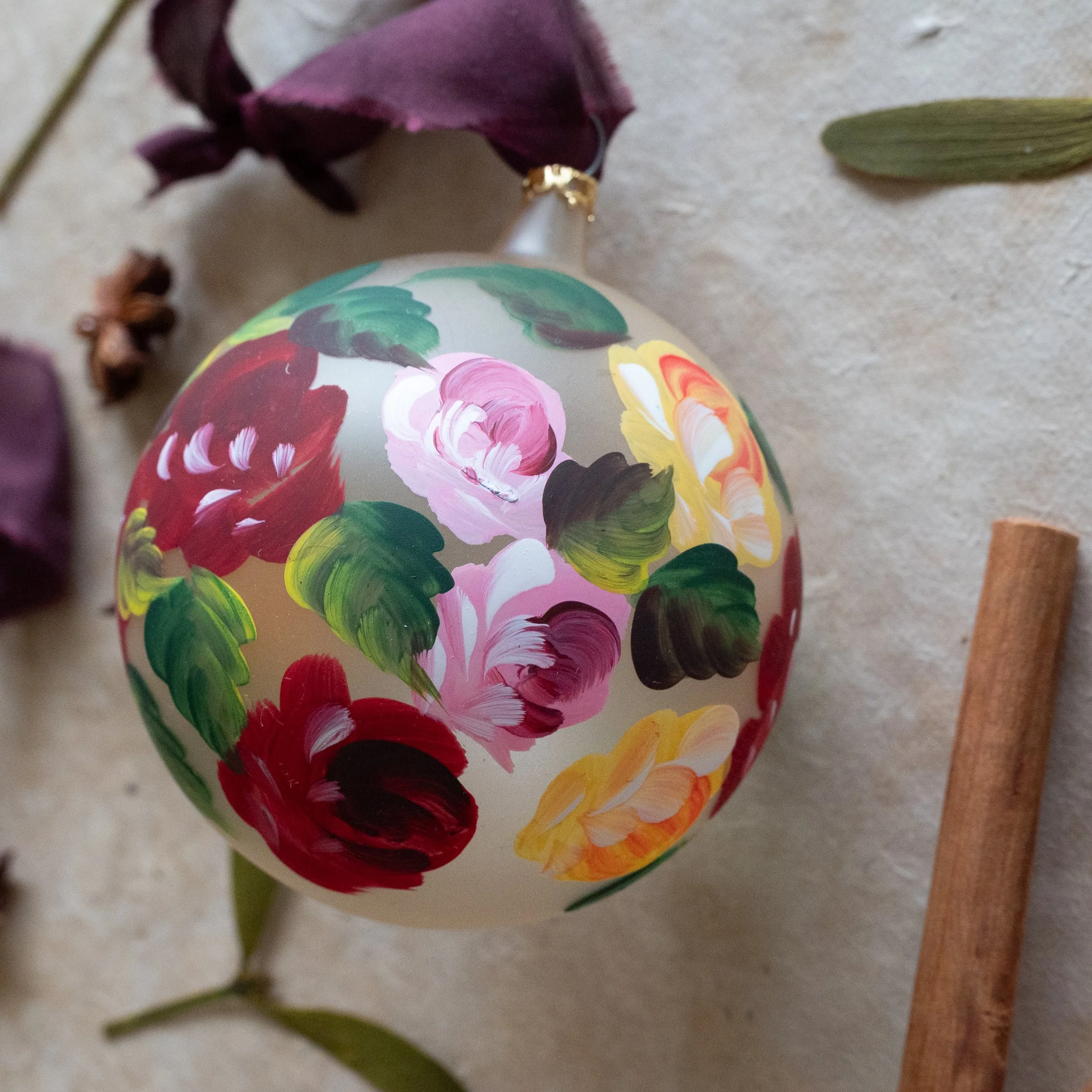 Vintage Italian Glass Festive Bauble 05