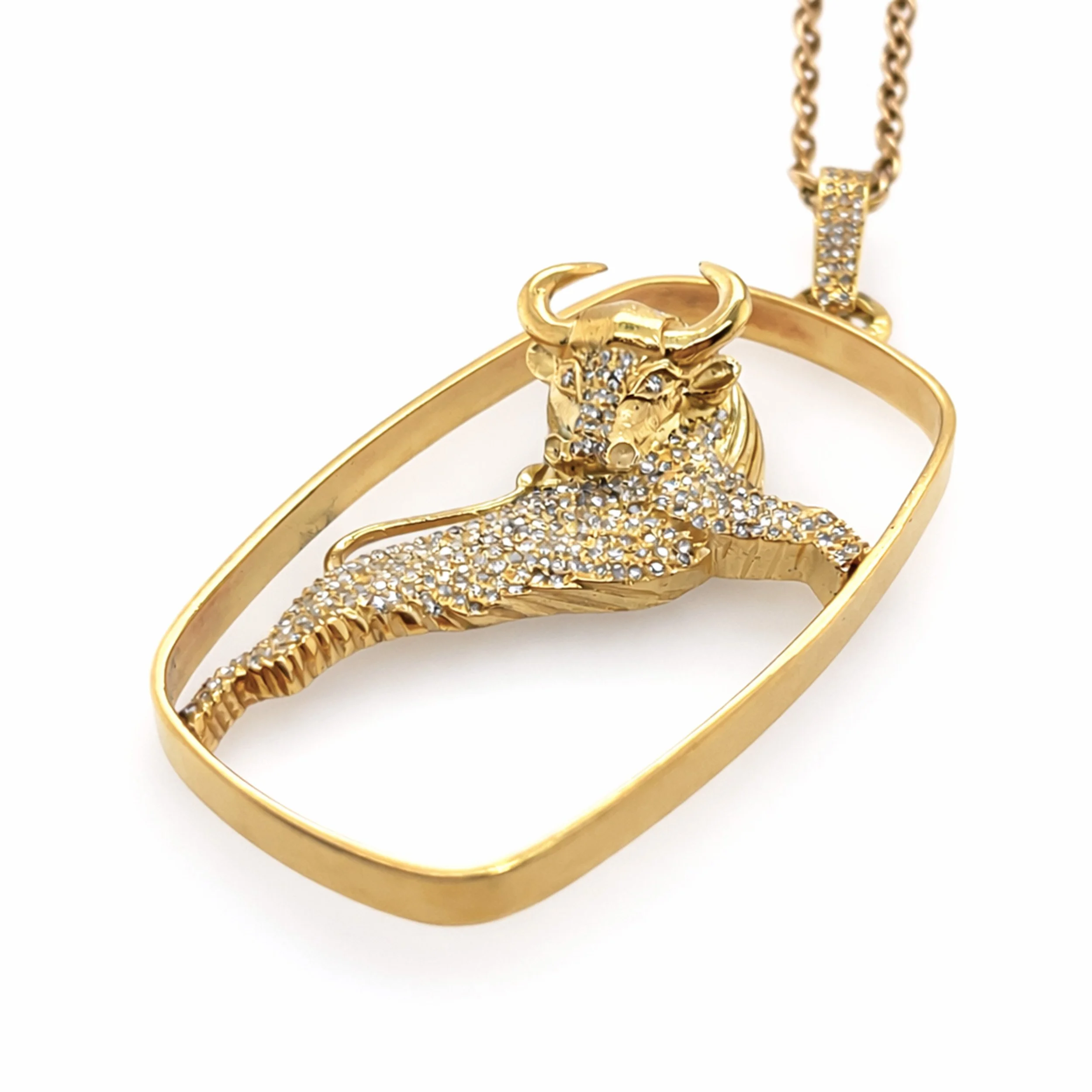 Georges L’Enfant Diamond Zodiac 'Taurus' Pendant, 18ct Yellow Gold