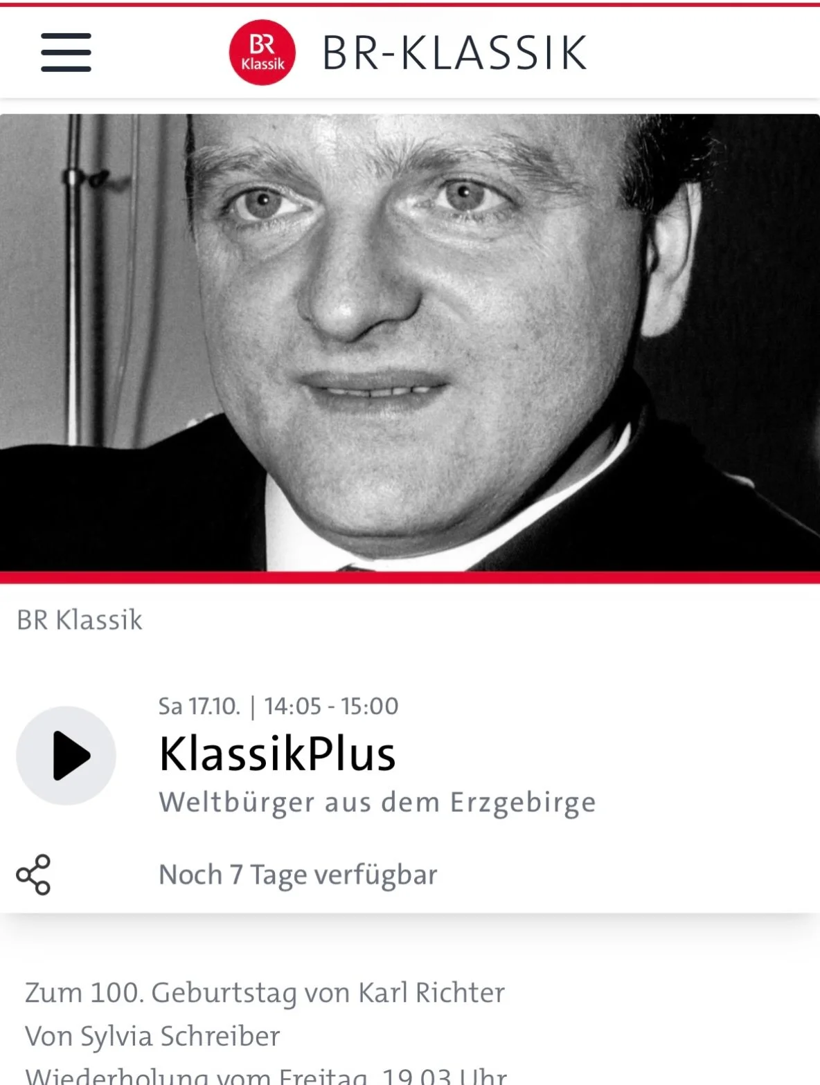 Im Interview mit Sylvia Schreiber bei BR Klassik in der Sendung KlassikPlus - Zum 100. Geburtstag von Karl Richter
&mdash;
#karlrichter #hansj&ouml;rgalbrecht #brklassik #radio #interview