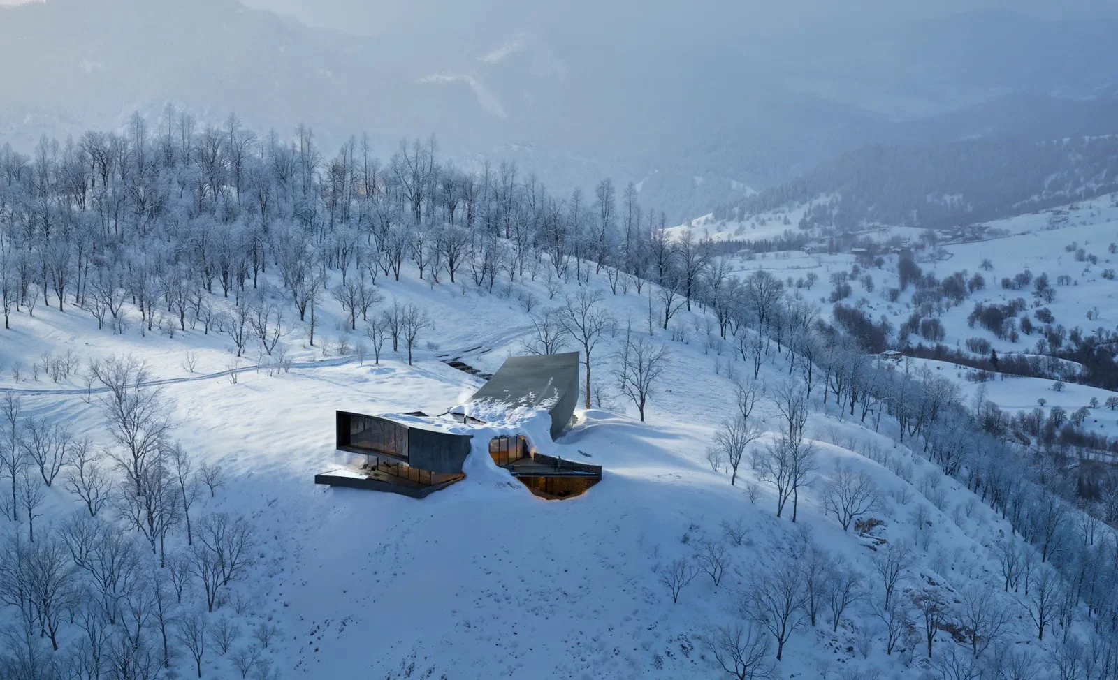 Snøhetta Designs Serene Mountain Retreat in Hokkaido with Views of