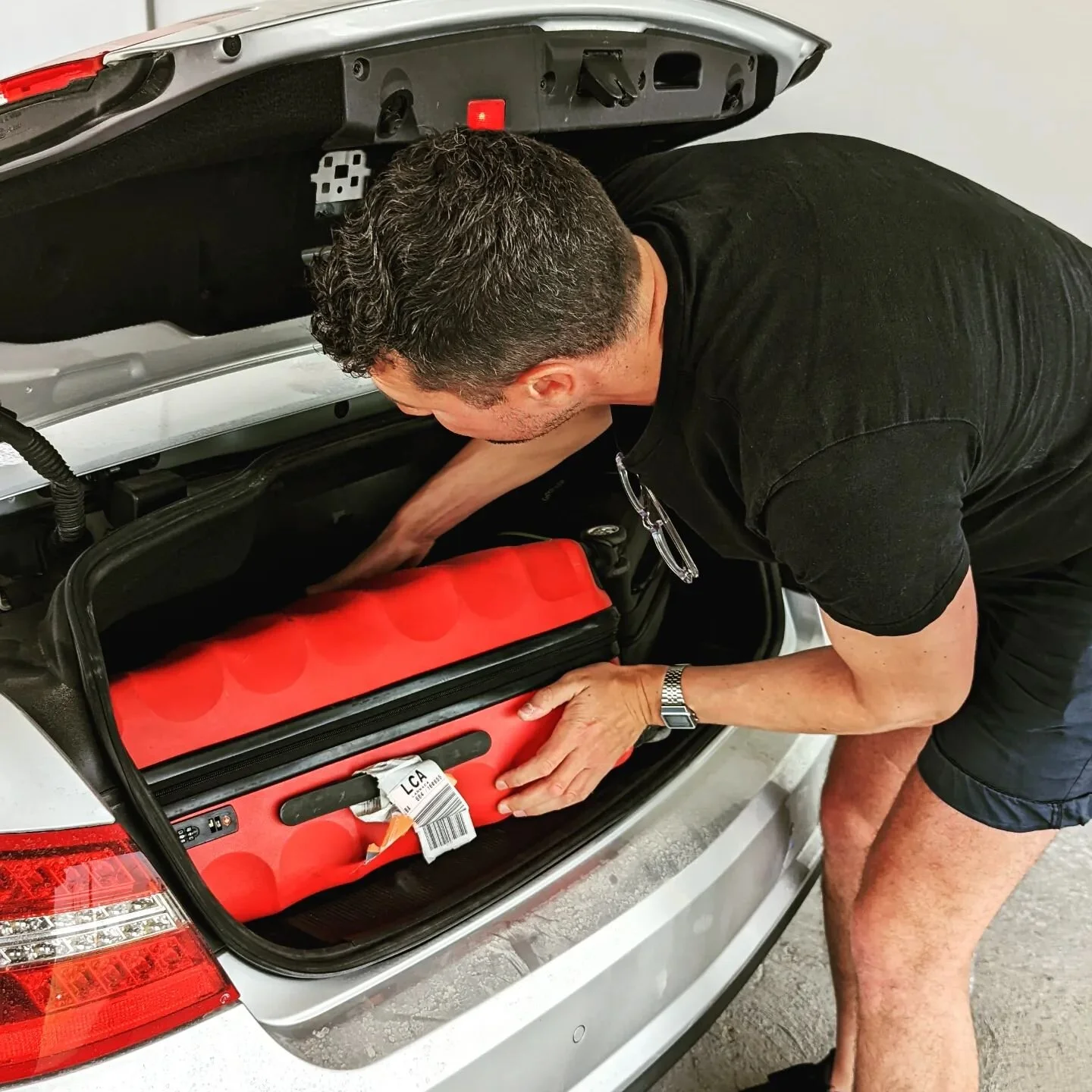 This trunk is real tiny. I've been told we are going home? Rude.