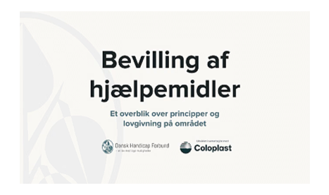 Overblik over principper og lovgivning på hjælpemiddelområdet