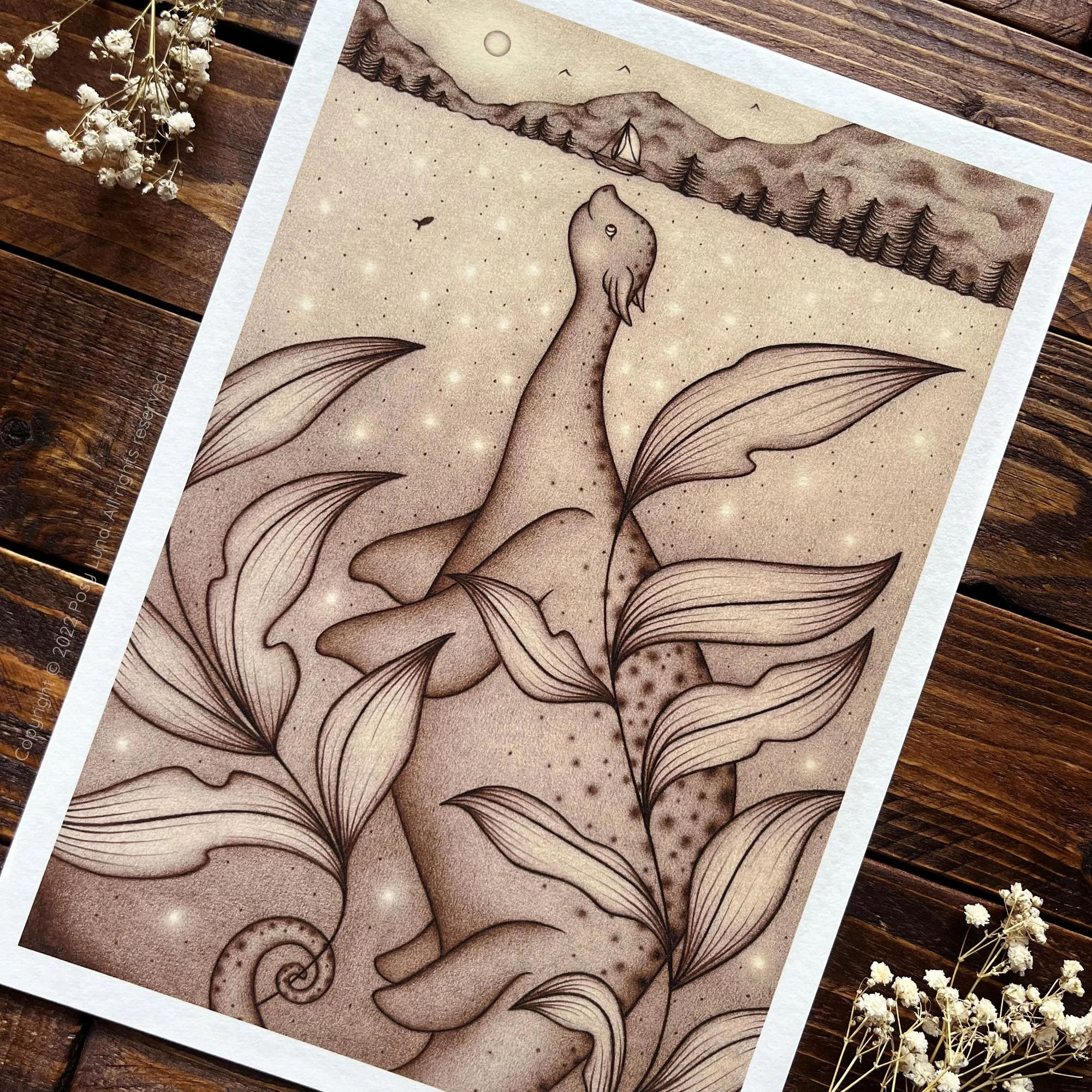 Nessie - Art print - A5/A4