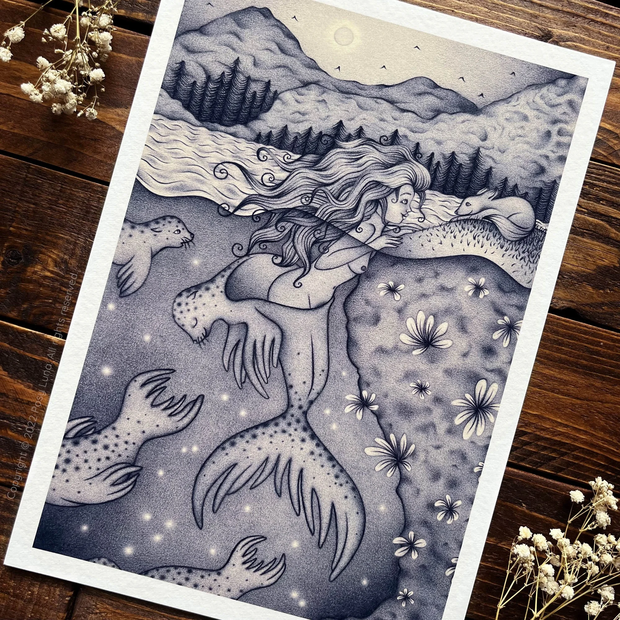 Selkie - Art print - A5/A4