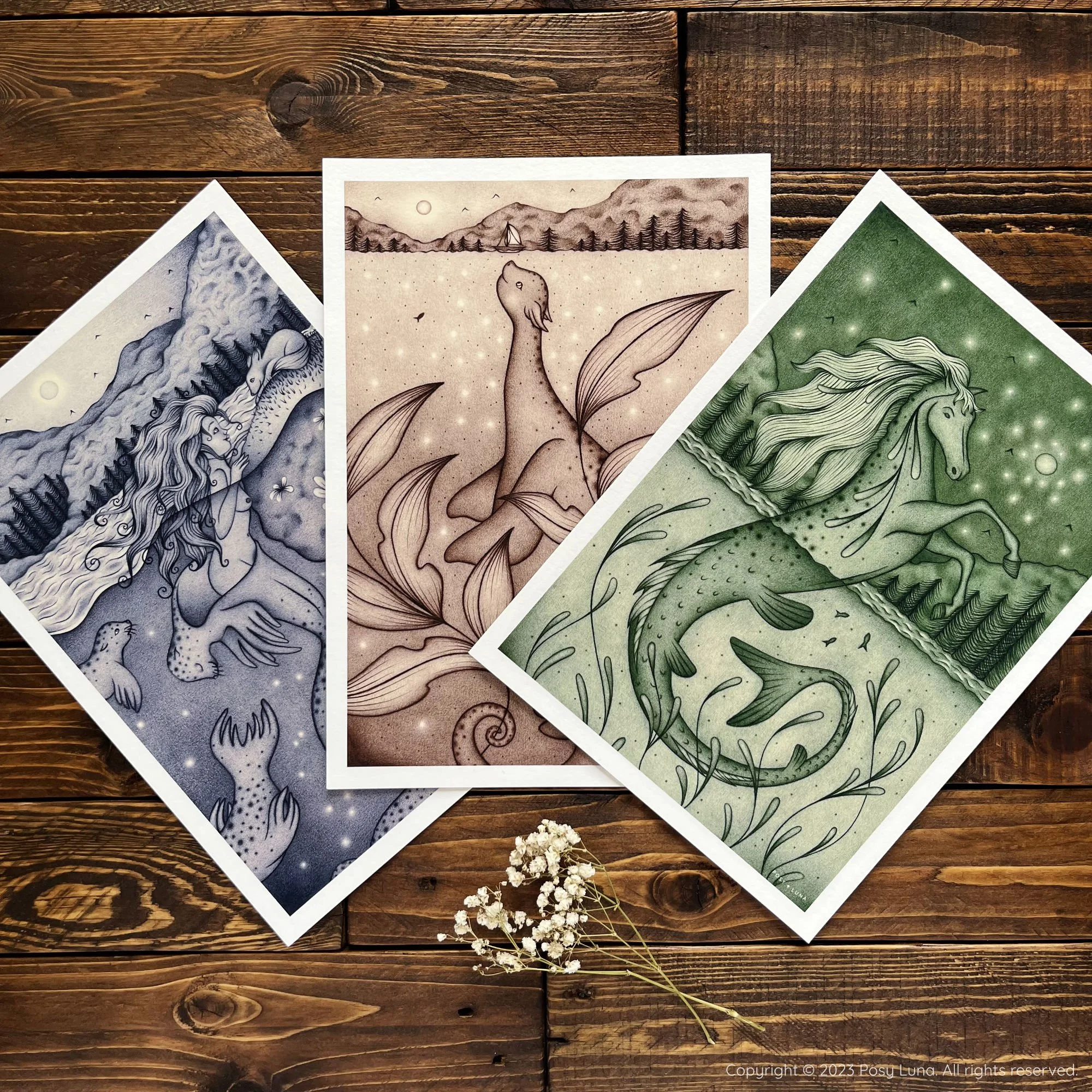 Scot Myths - SET of 3 art prints A5/A4