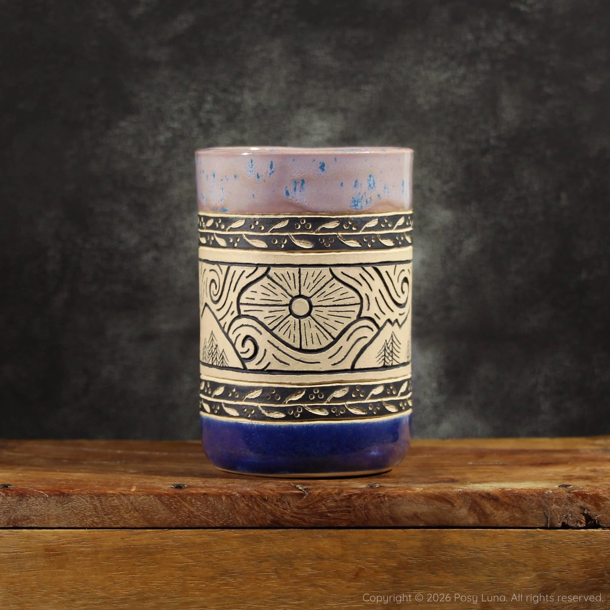 Sun Mug - Cornflower and Abyss Blue
