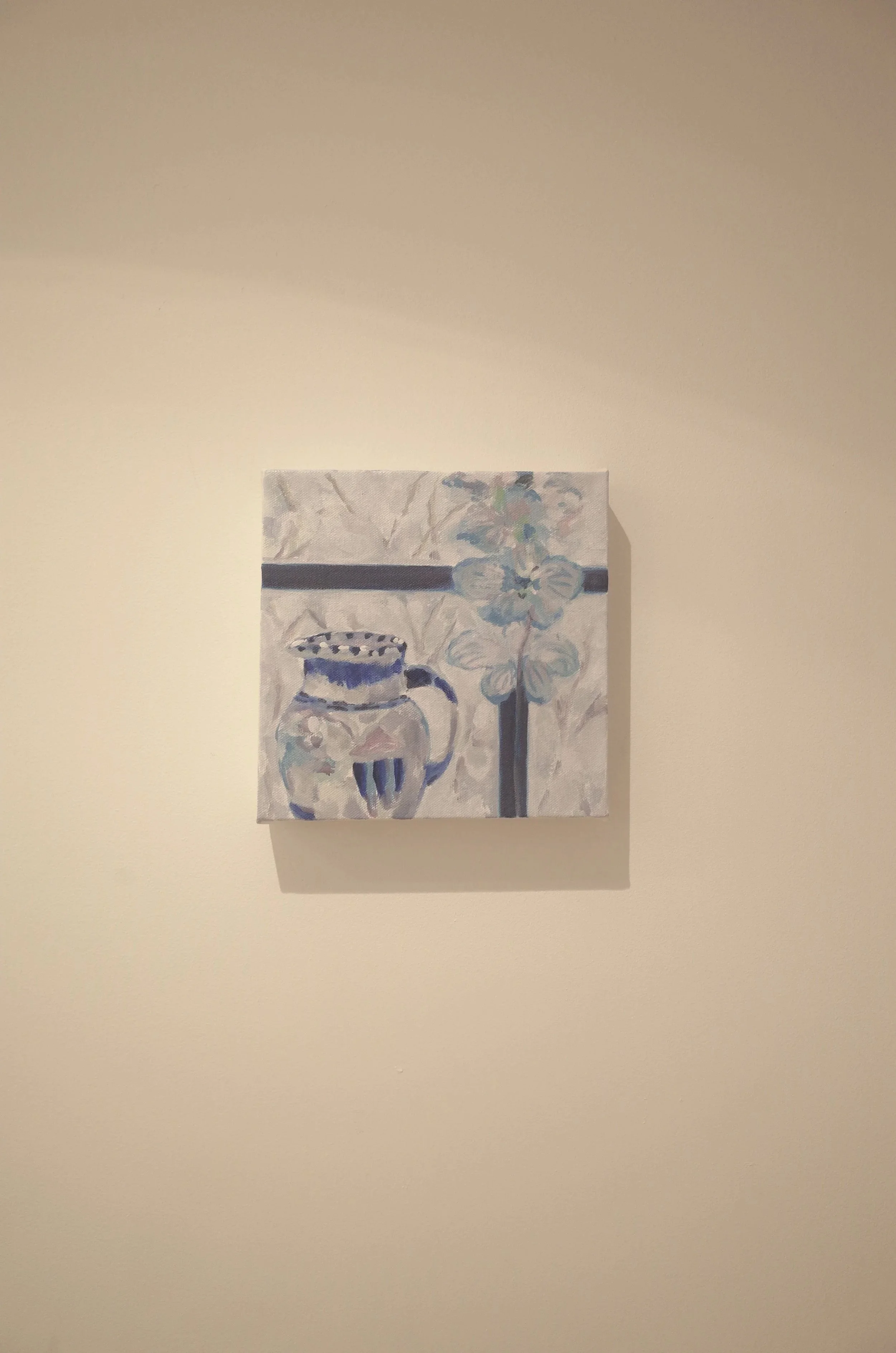 blue orchid, 
acrylic on canvas, 20 x 20 cm, 2025