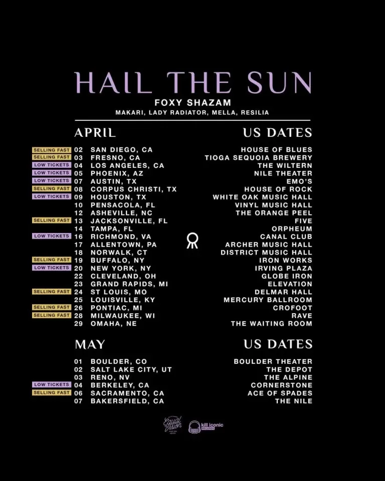 Hail The Sun Tour