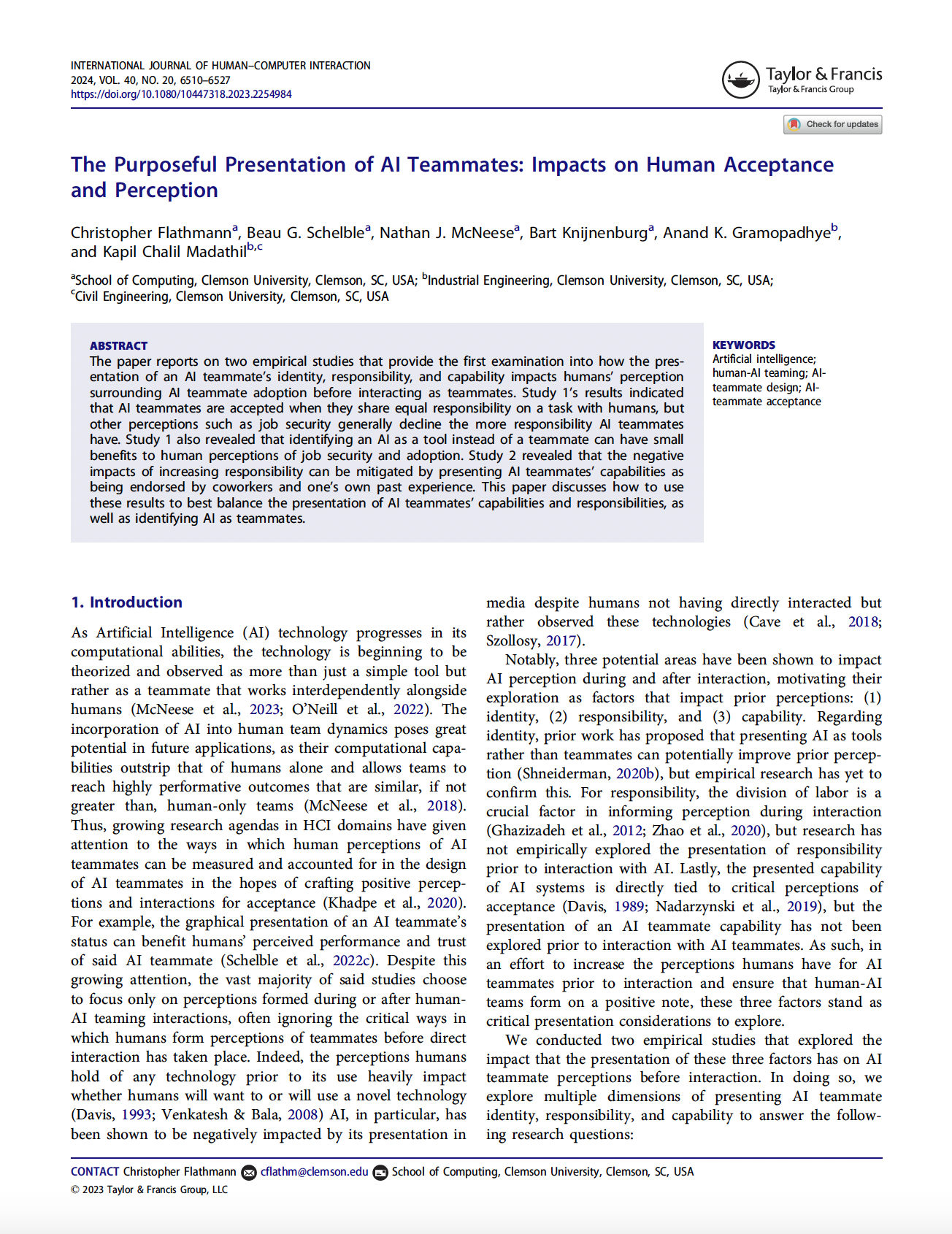 The Purposeful Presentation of AI Teammates: Impacts on Human Acceptance and Perception