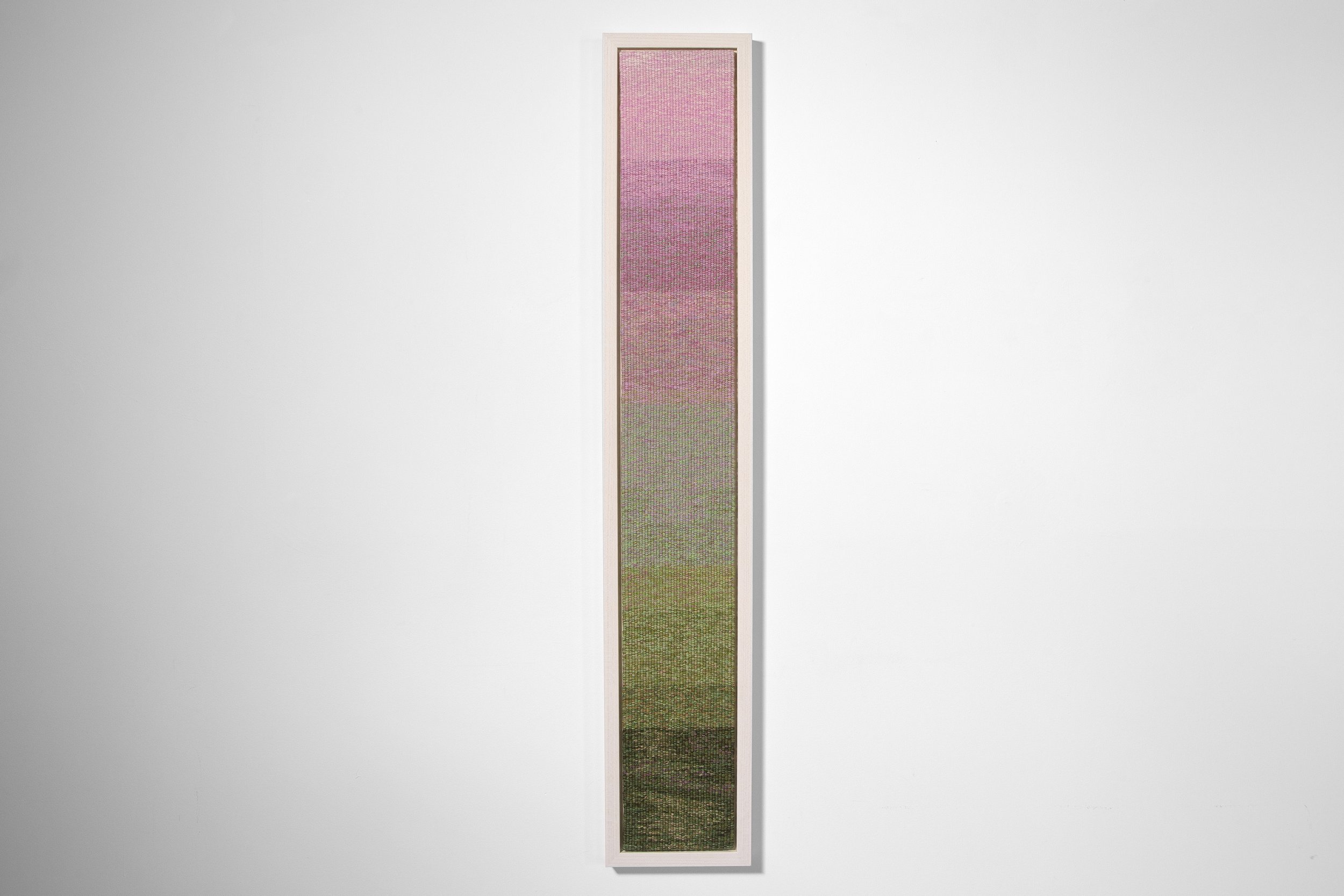 title: Herbaceous Verdure - size framed: 20.5 x 118.5cm - material: wool cotton